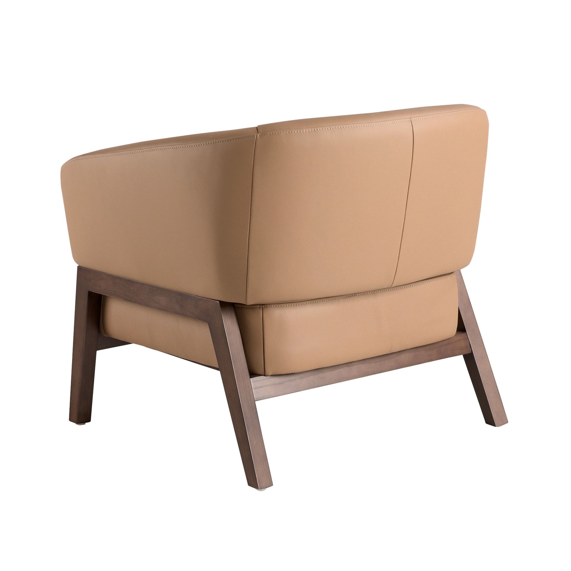Brown leather armchair