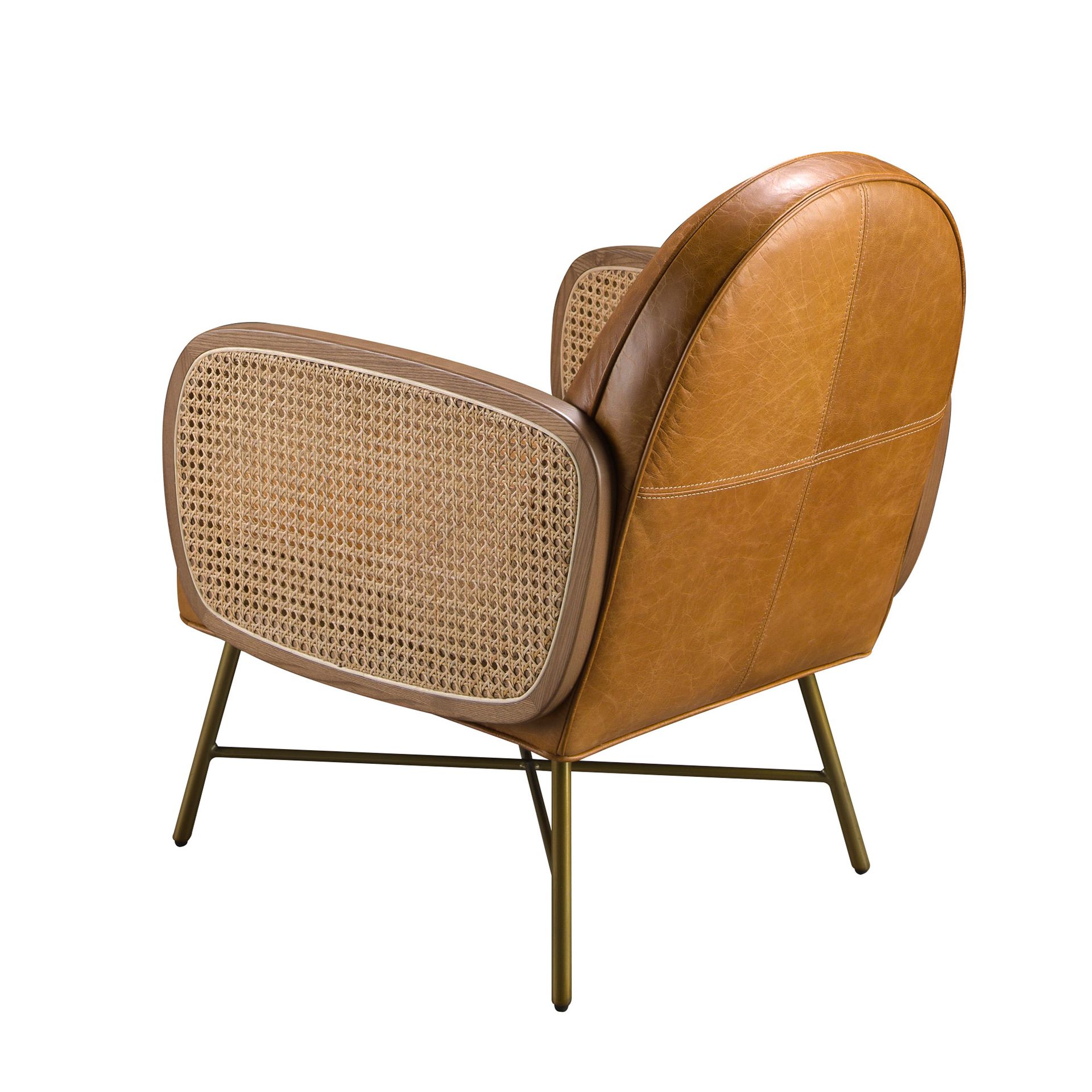 Brown leather armchair