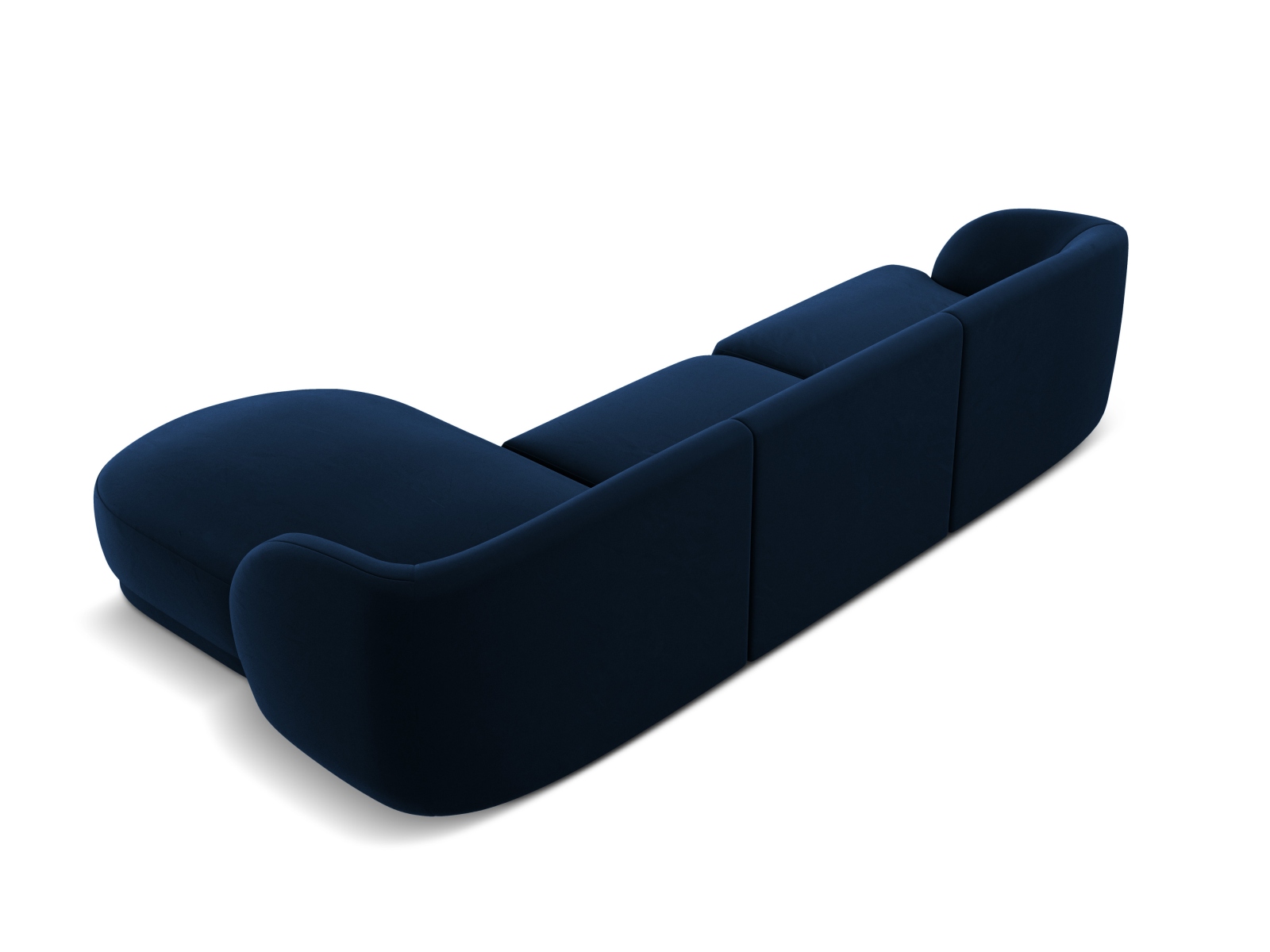 Velvet Right Corner Sofa, "Miley", 4 Seats, 255x156x70