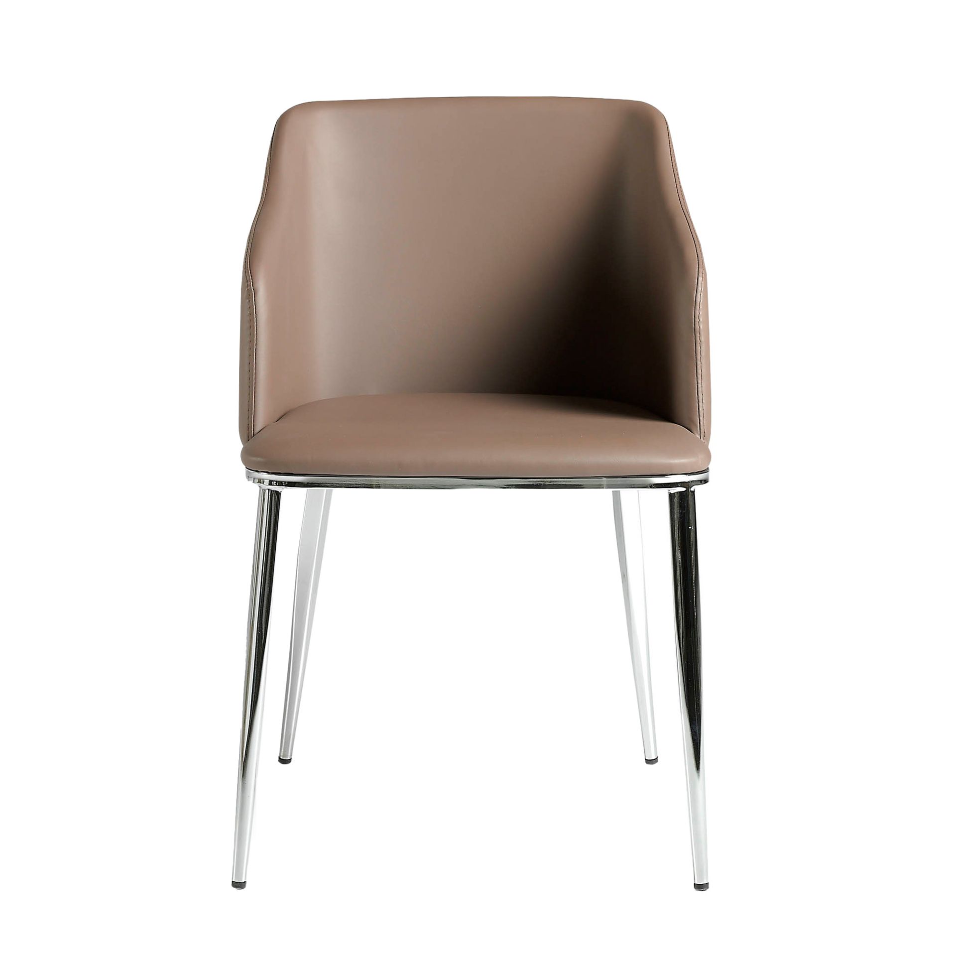 Brown leatherette chair