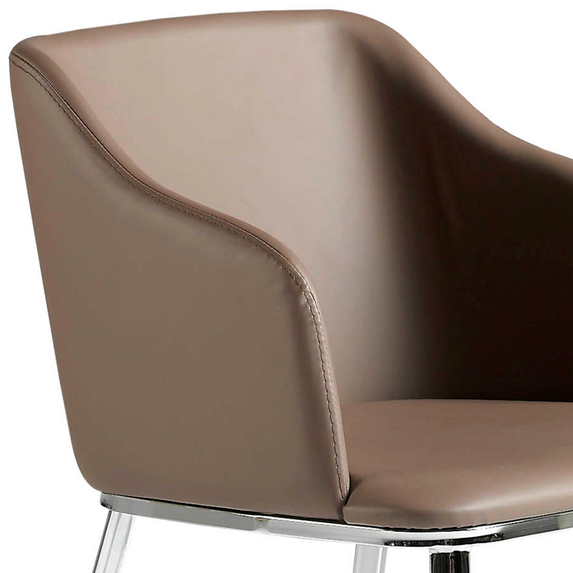 Brown leatherette chair