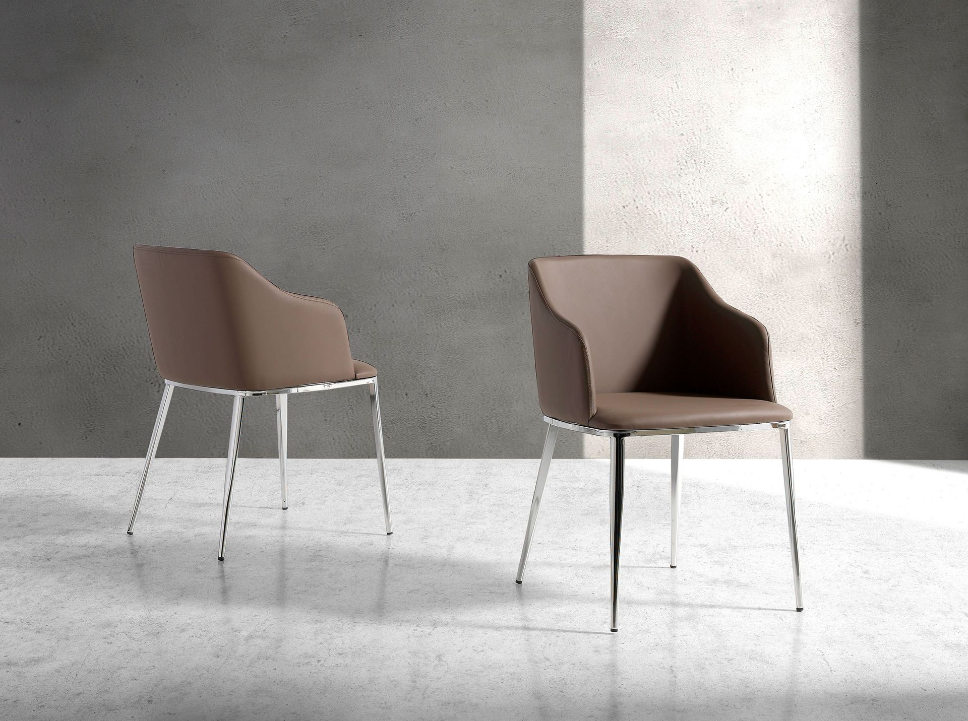 Brown leatherette chair
