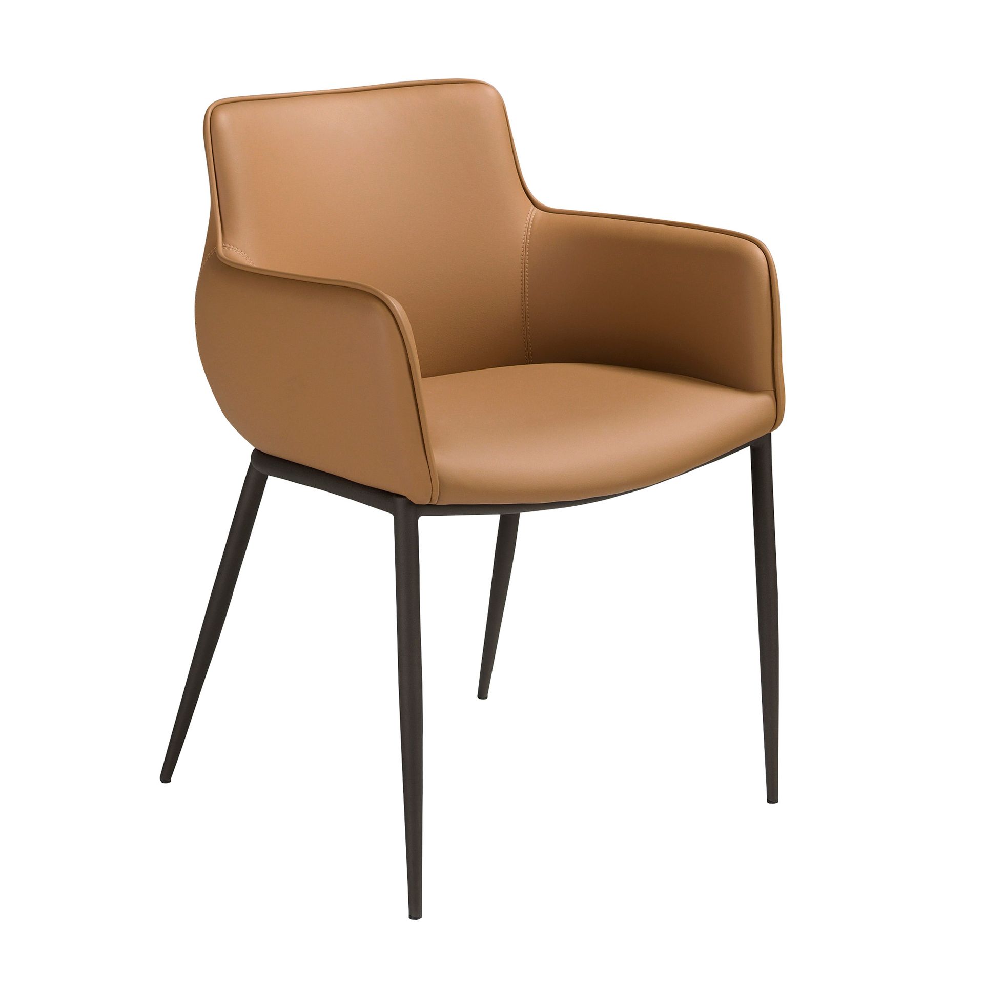 Brown leatherette chair