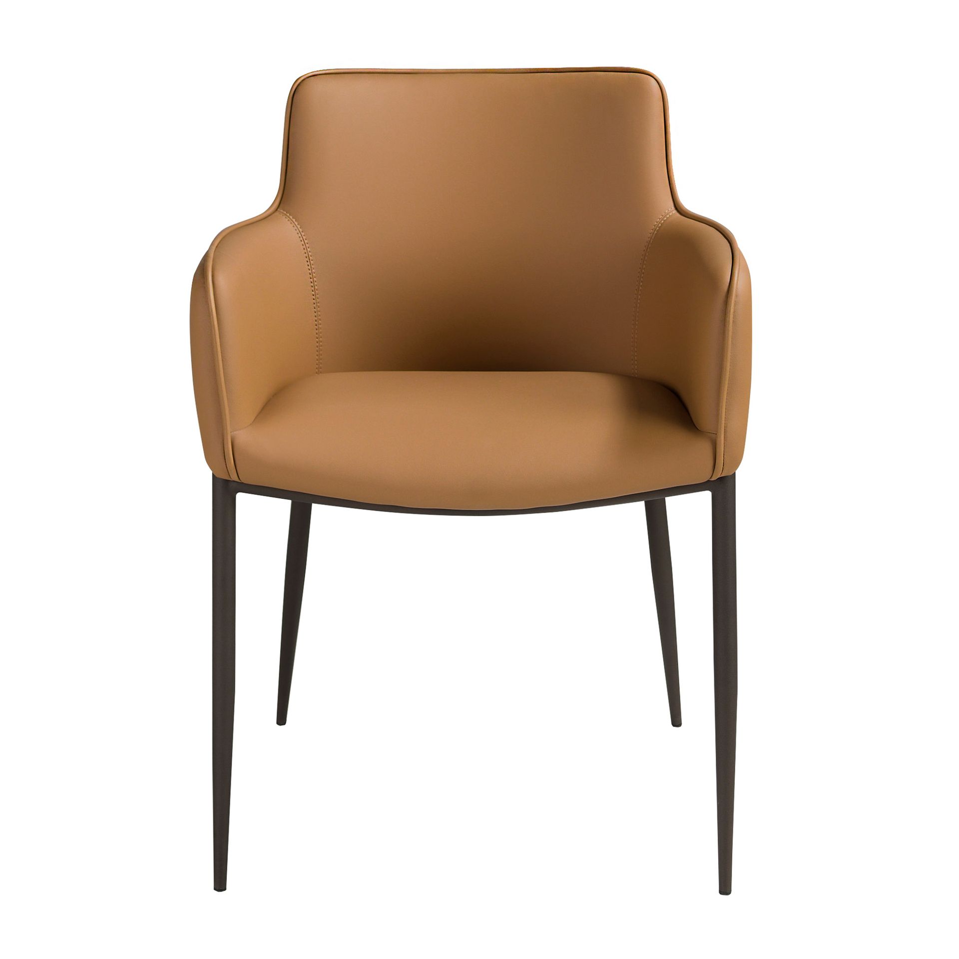 Brown leatherette chair