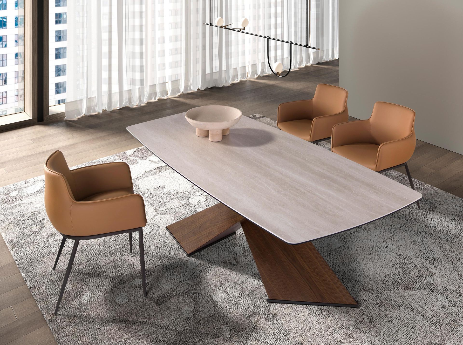 Brown leatherette chair