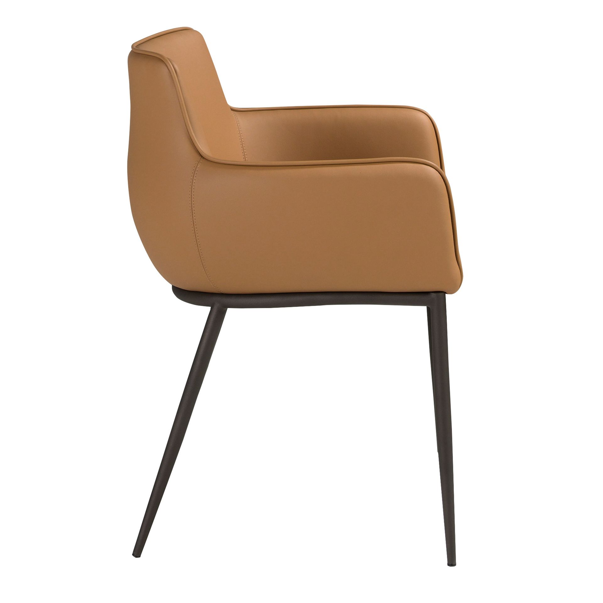 Brown leatherette chair