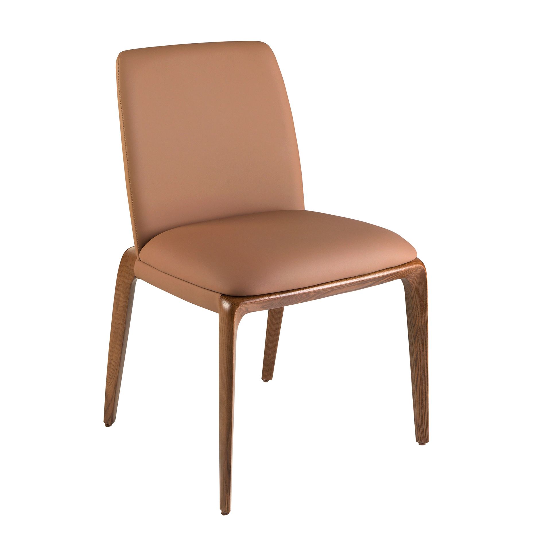 Brown leatherette chair