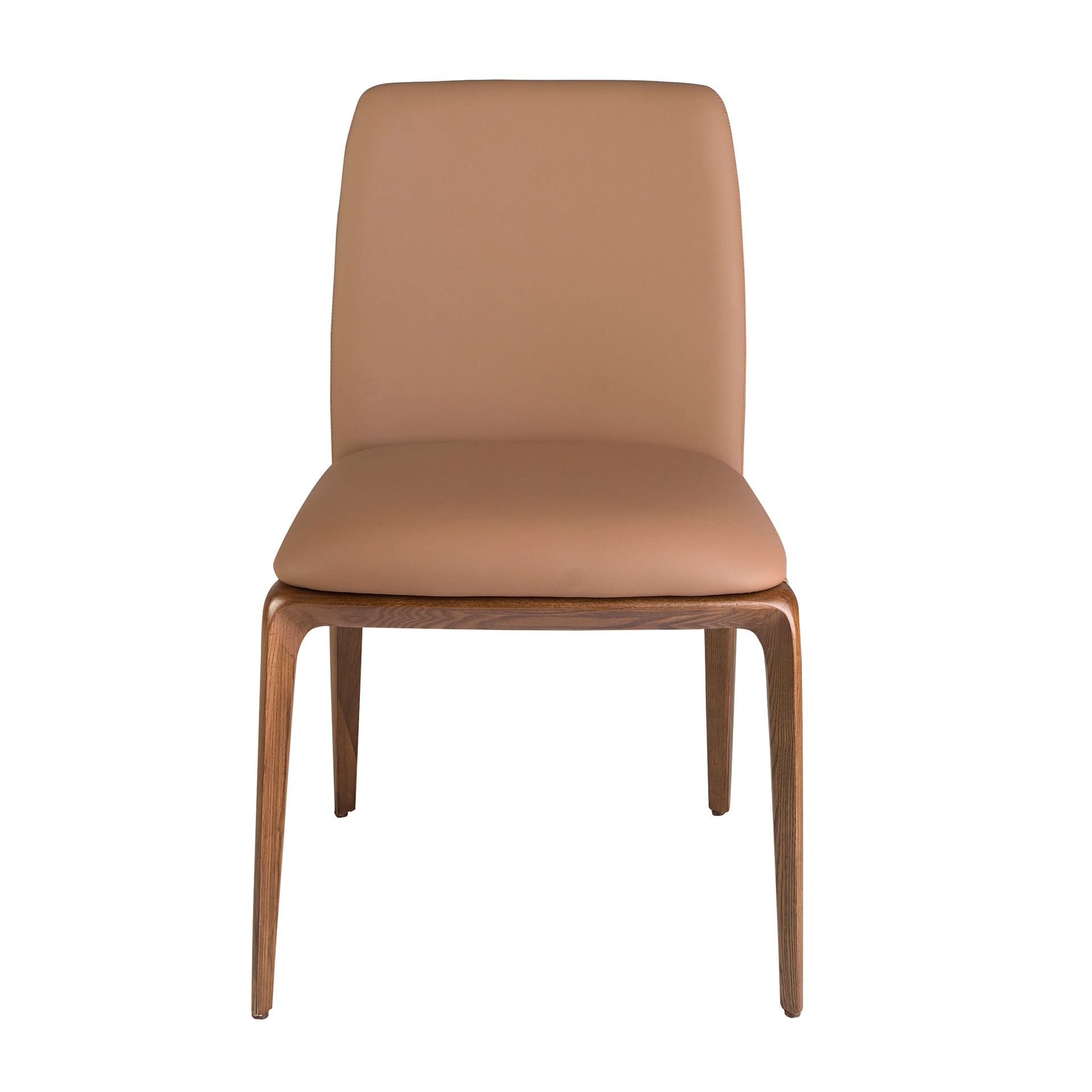 Brown leatherette chair