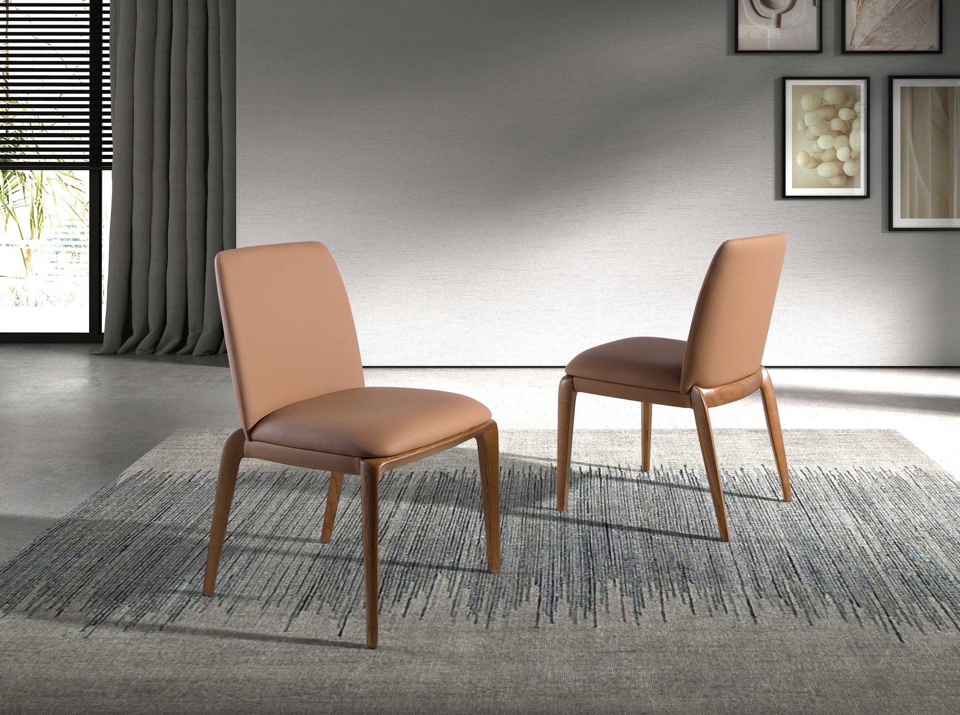Brown leatherette chair