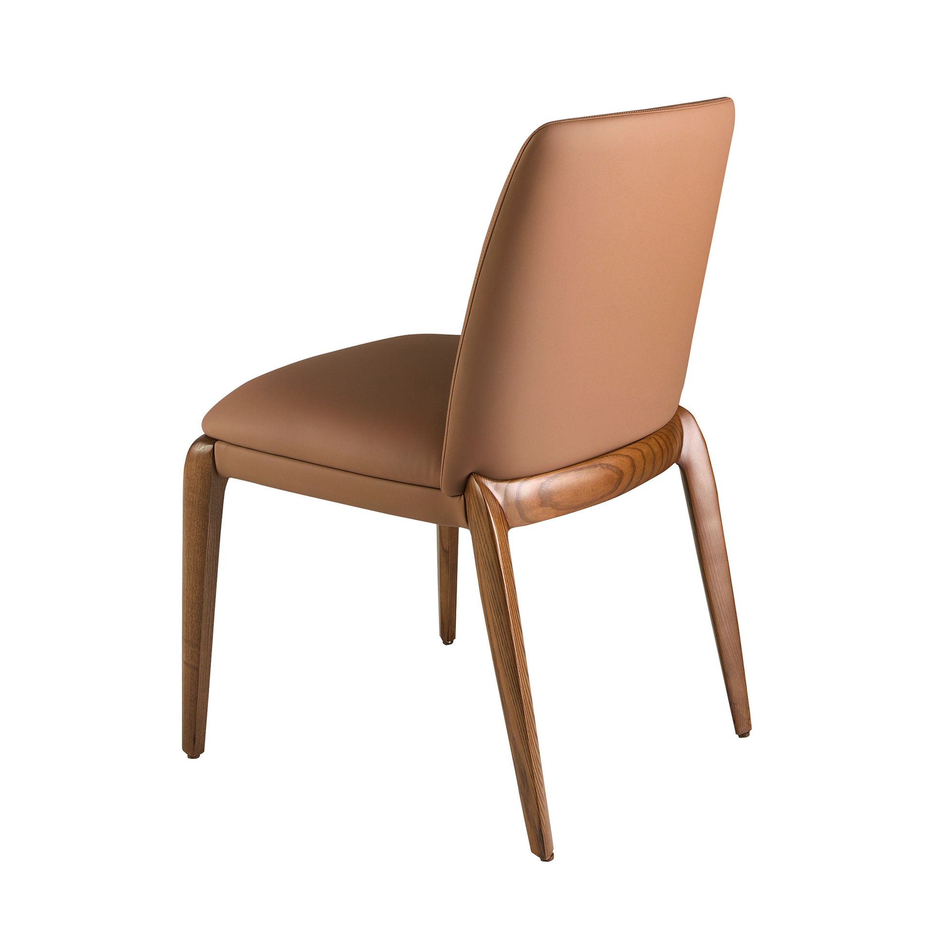 Brown leatherette chair