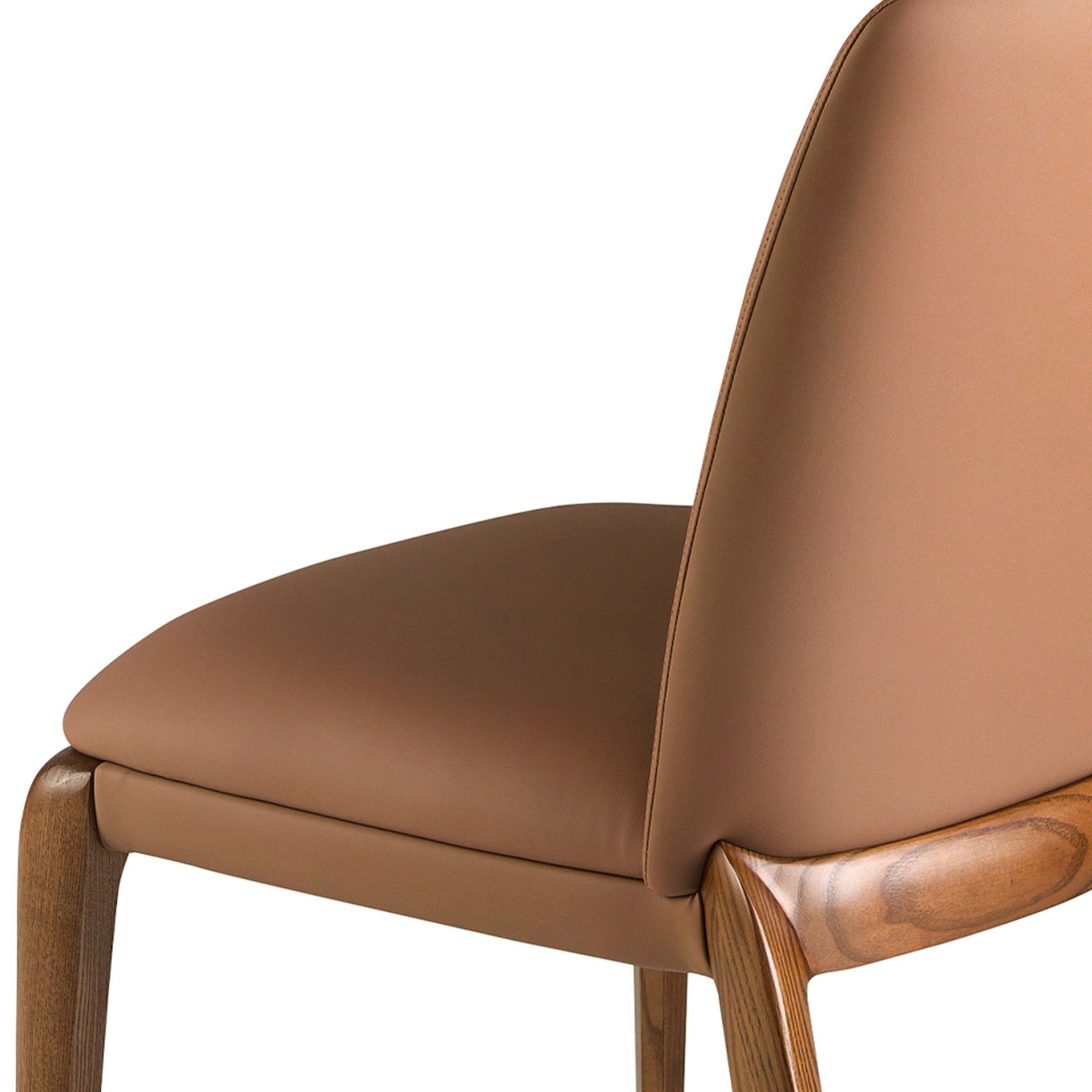 Brown leatherette chair