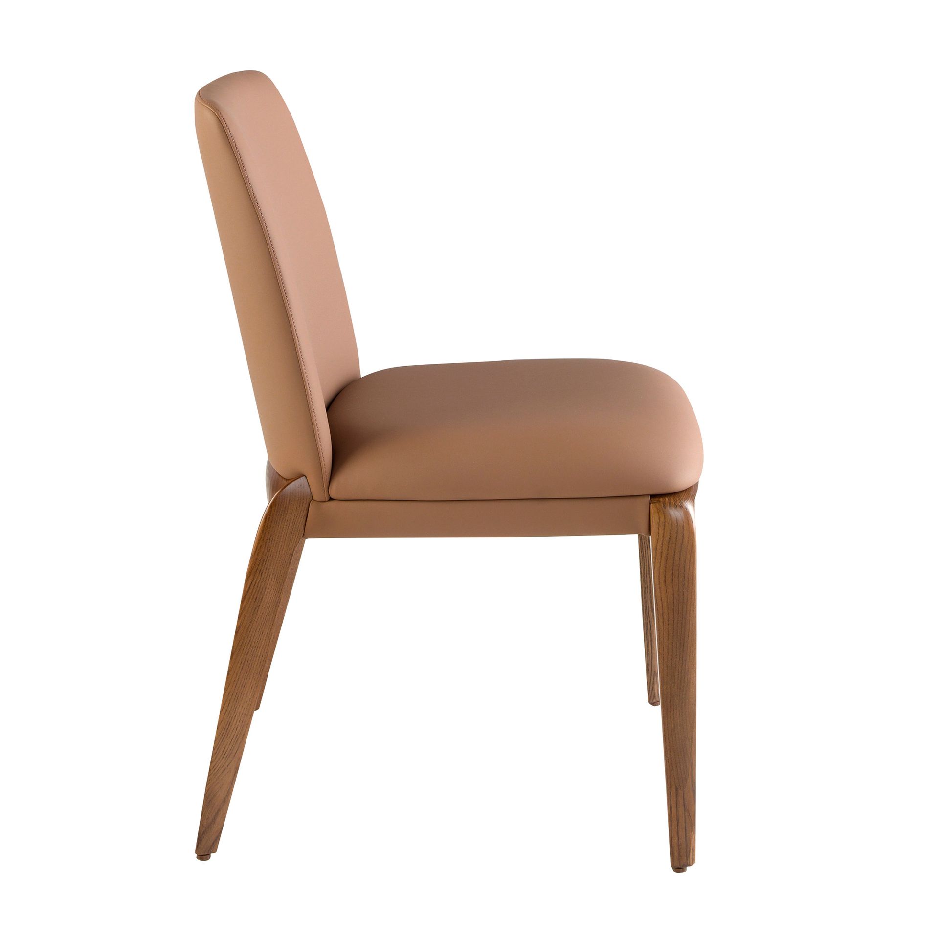 Brown leatherette chair