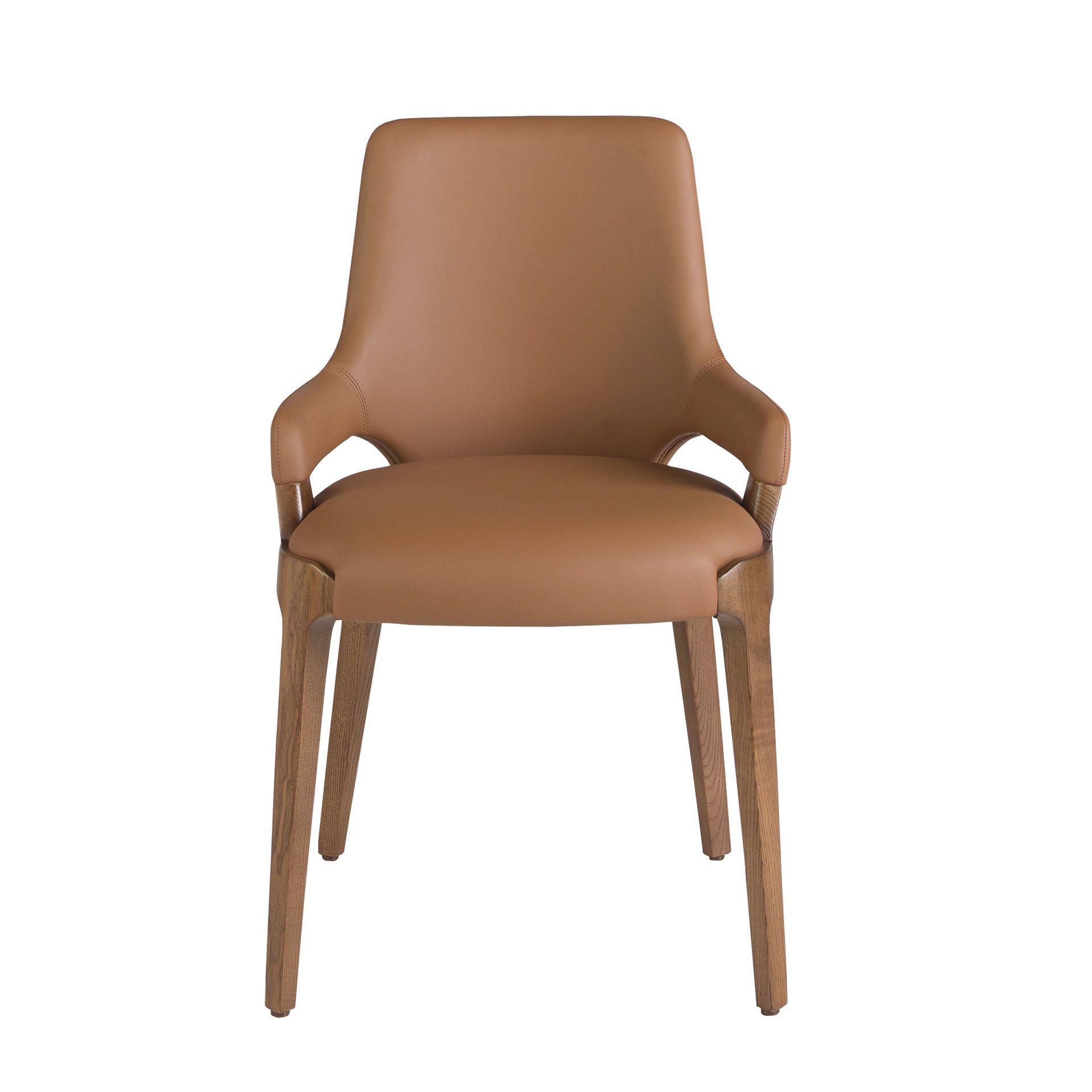 Brown leatherette chair