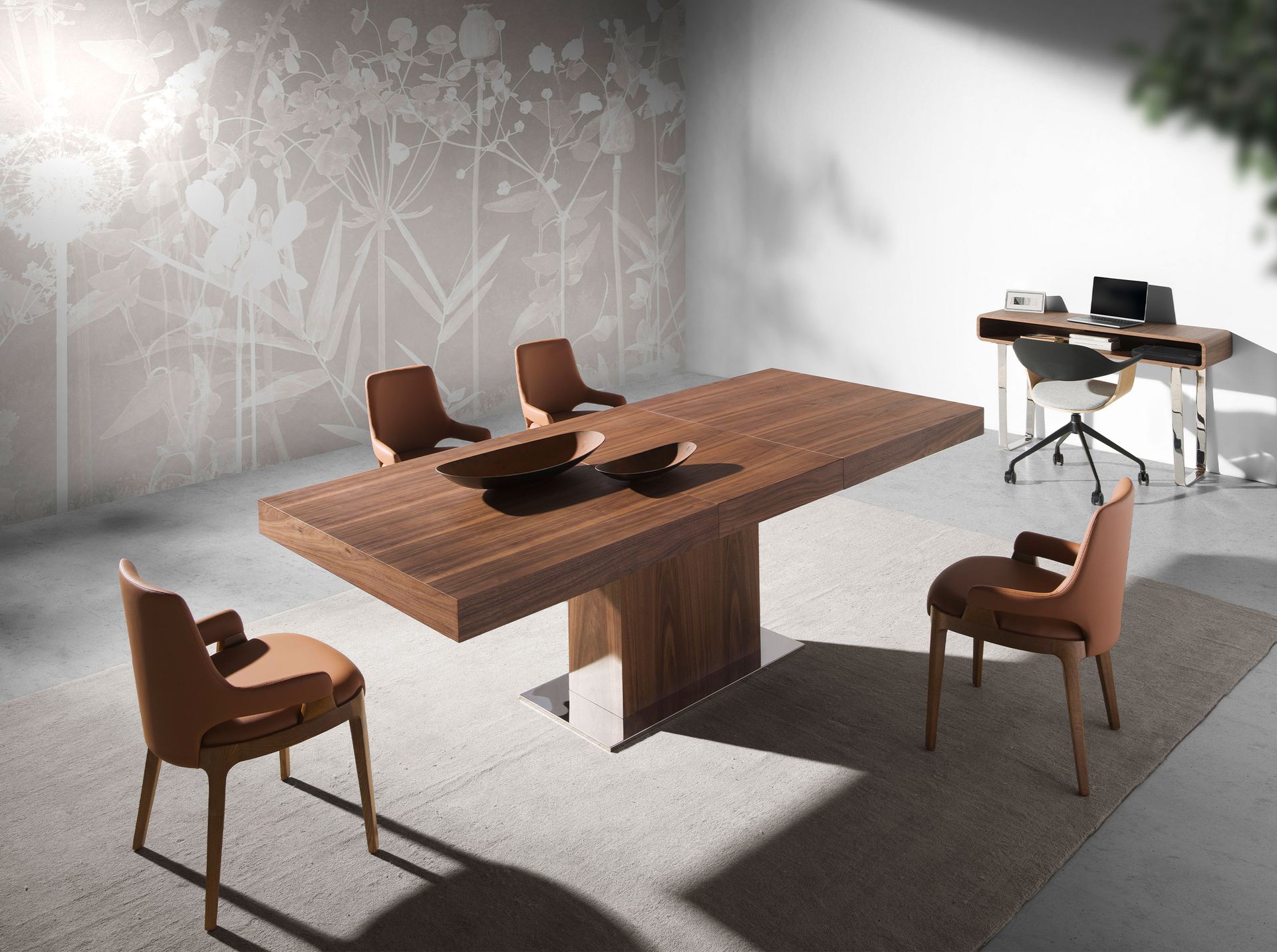 Brown leatherette chair
