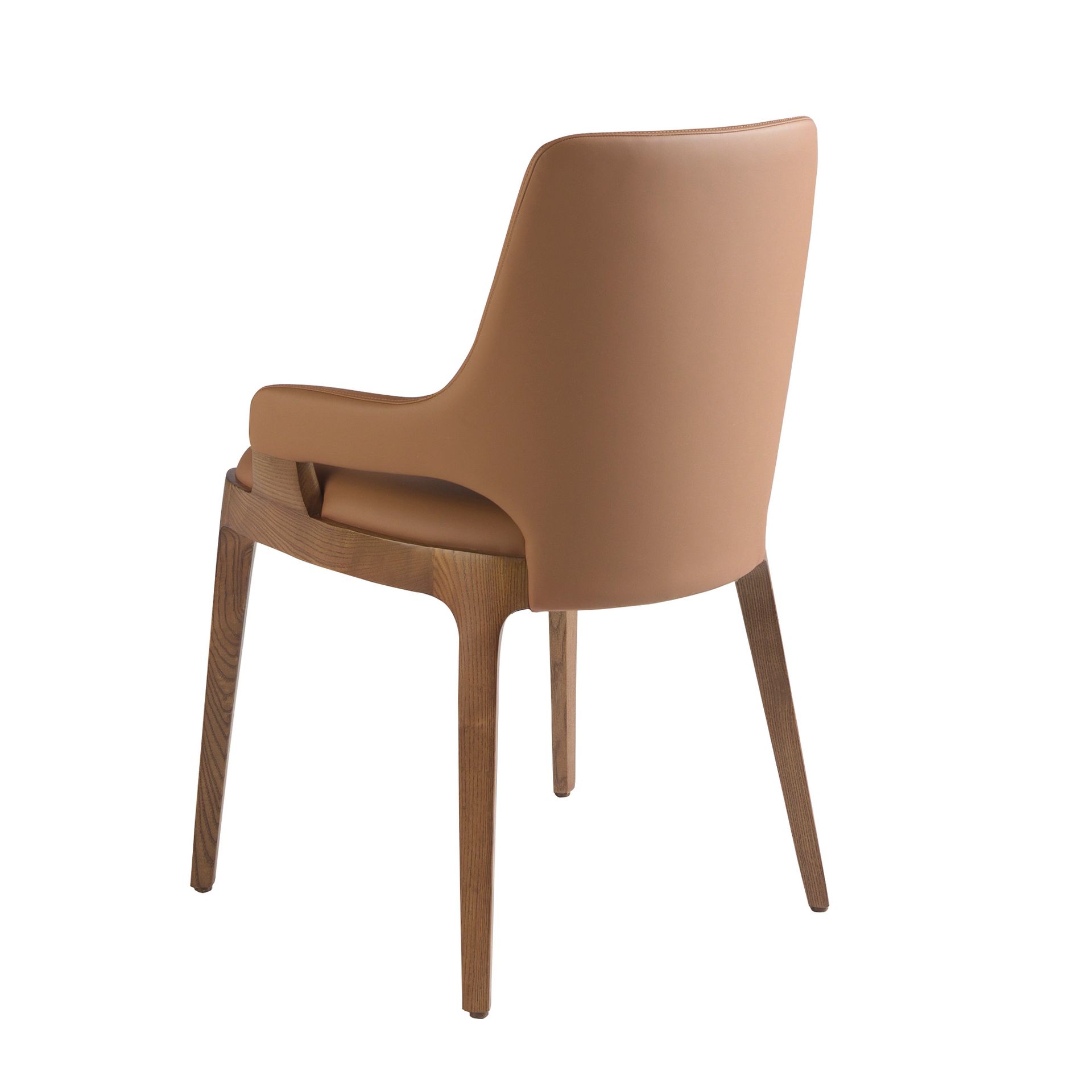 Brown leatherette chair
