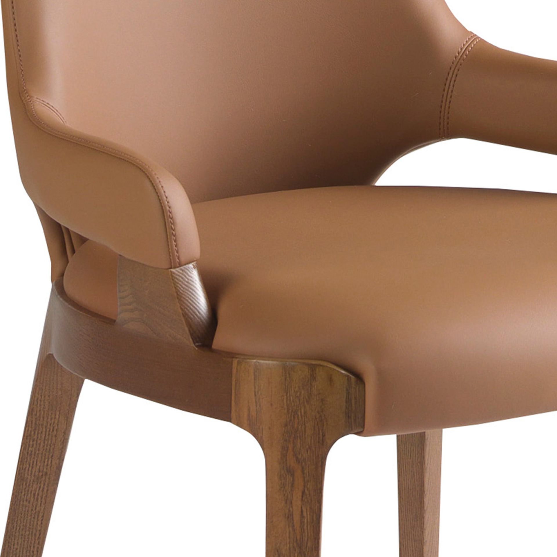 Brown leatherette chair