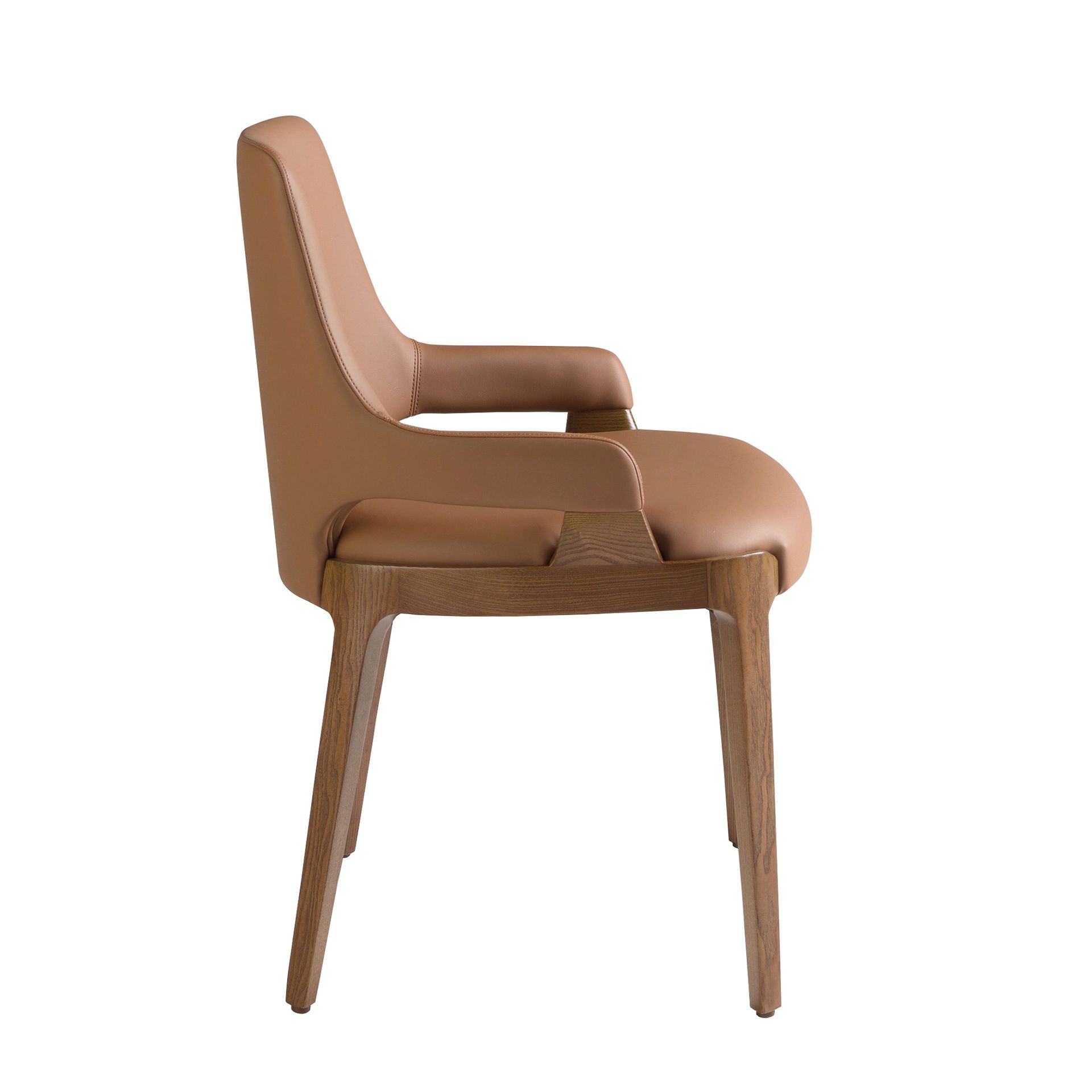 Brown leatherette chair