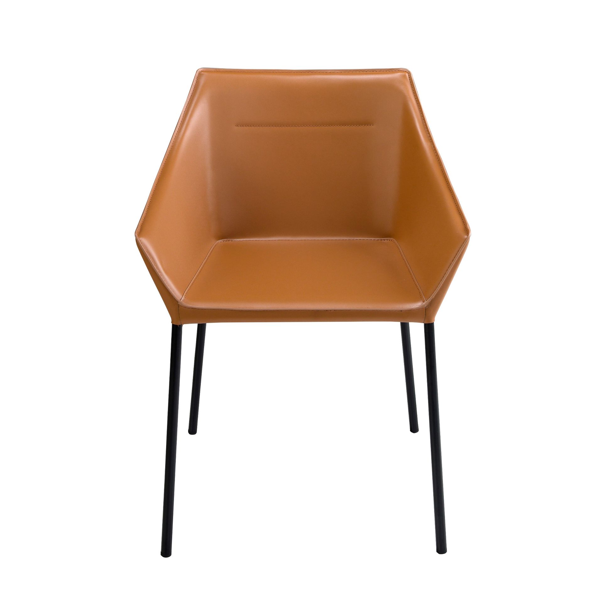 Brown leatherette chair