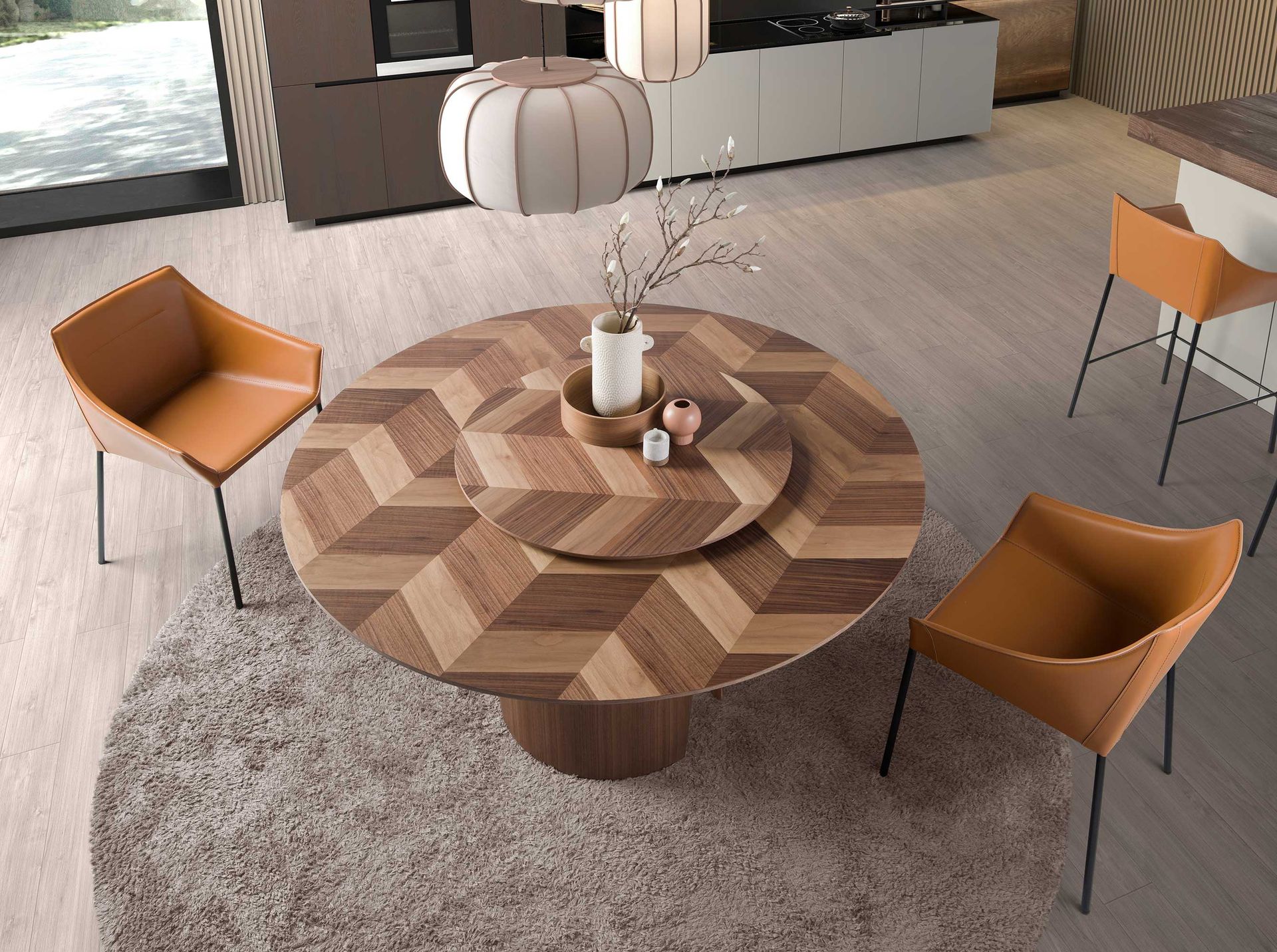 Brown leatherette chair