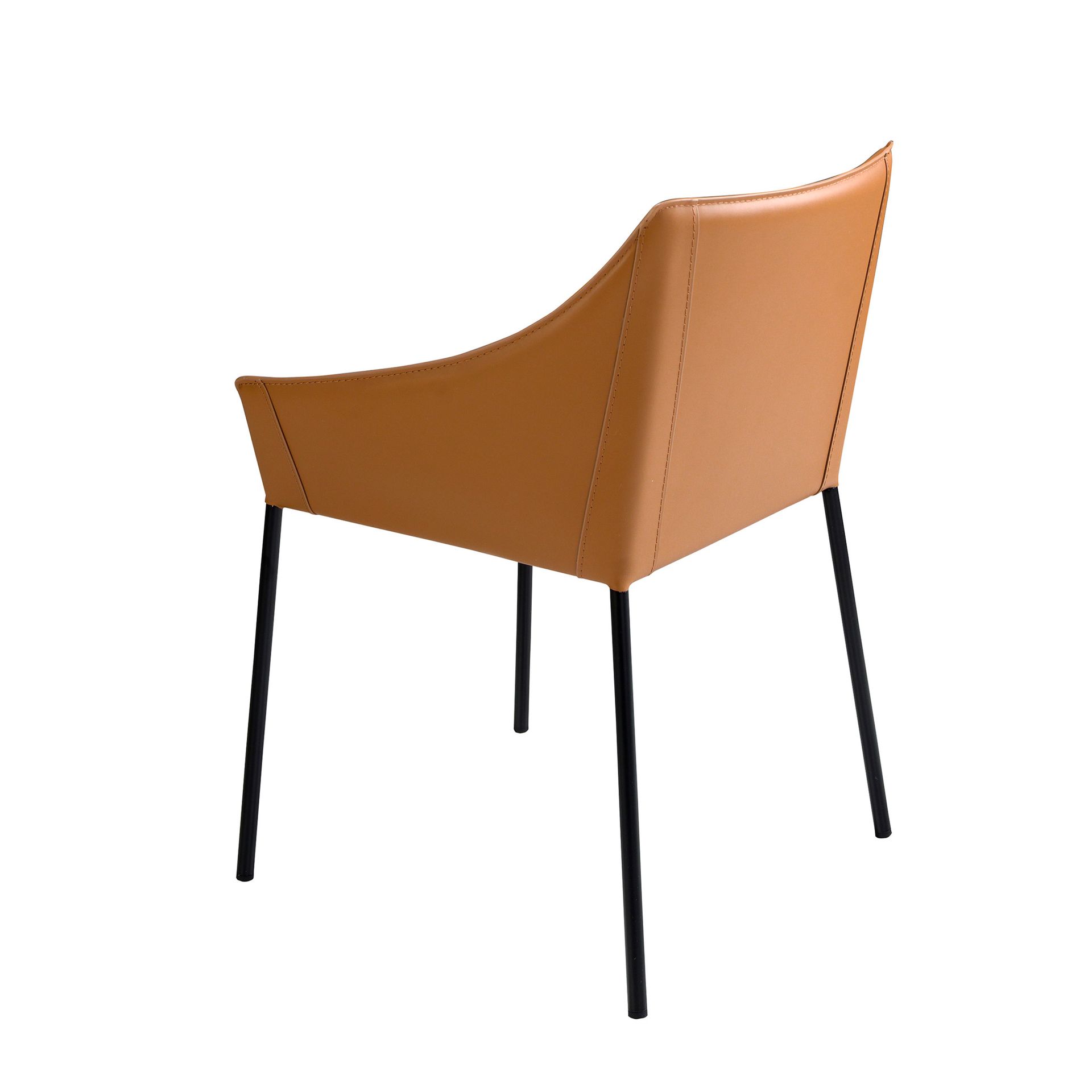 Brown leatherette chair