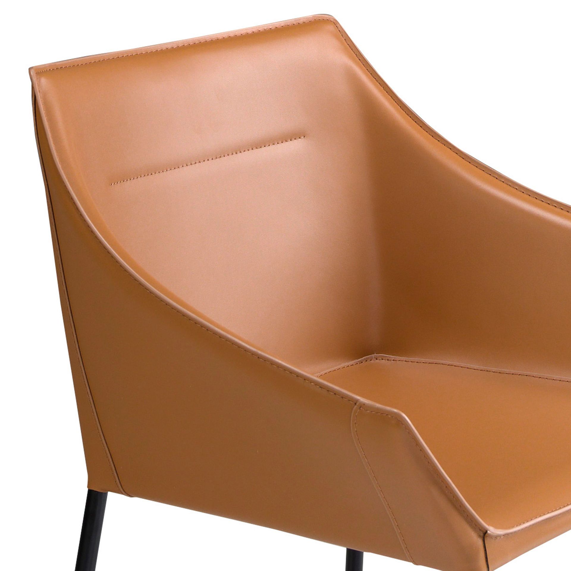Brown leatherette chair