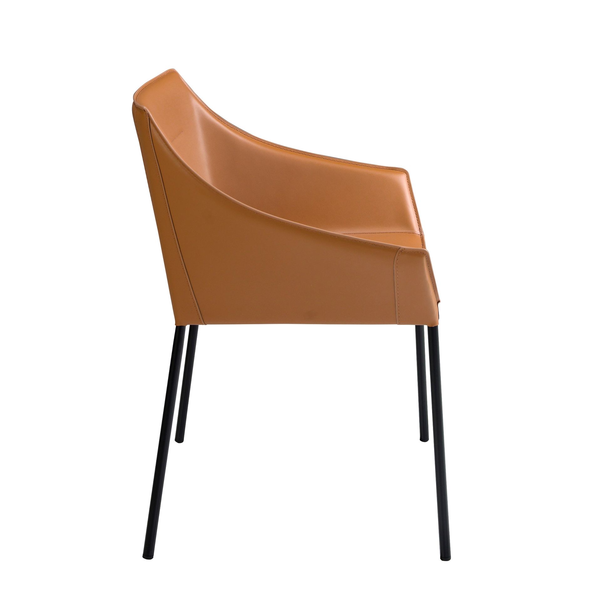 Brown leatherette chair
