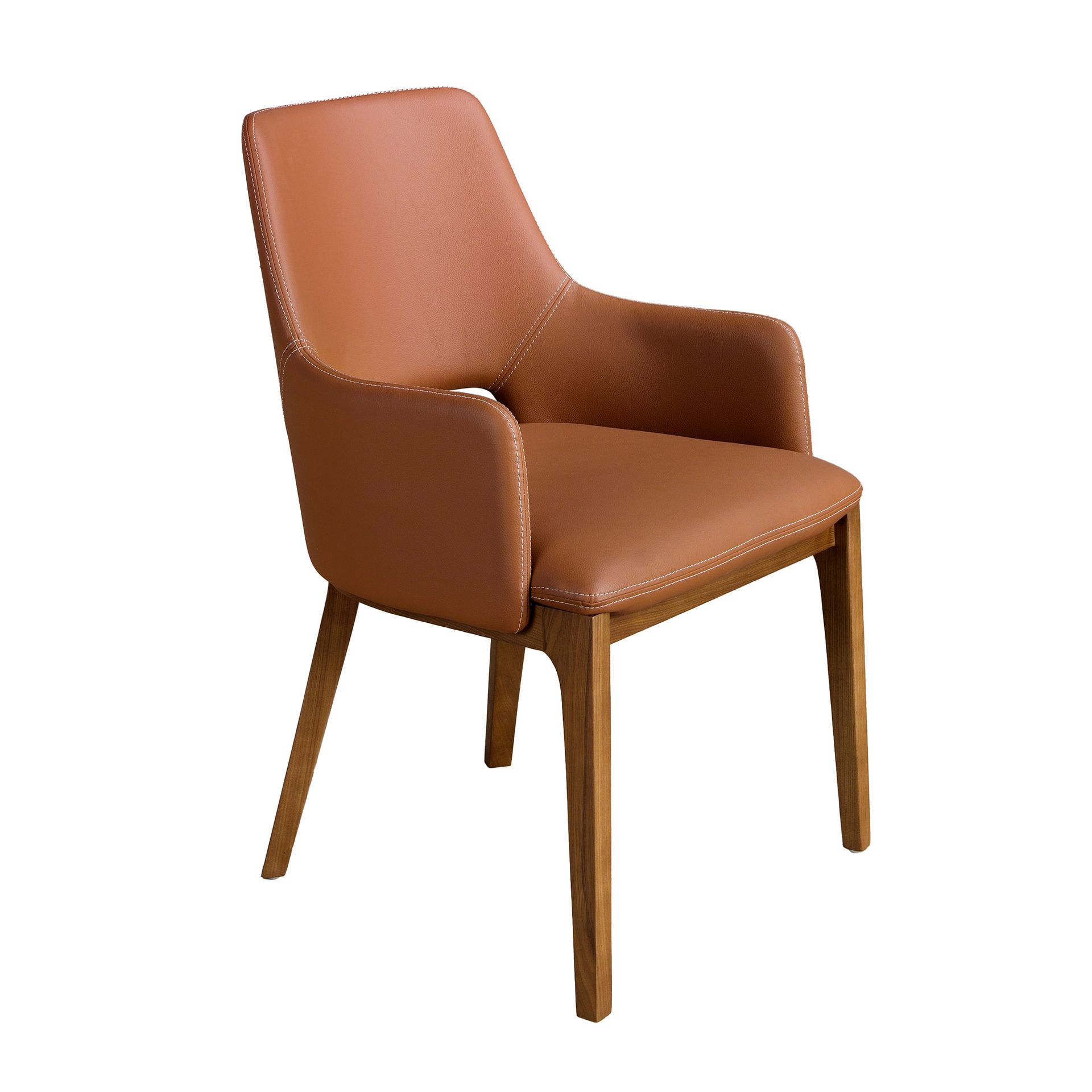 Brown leatherette chair