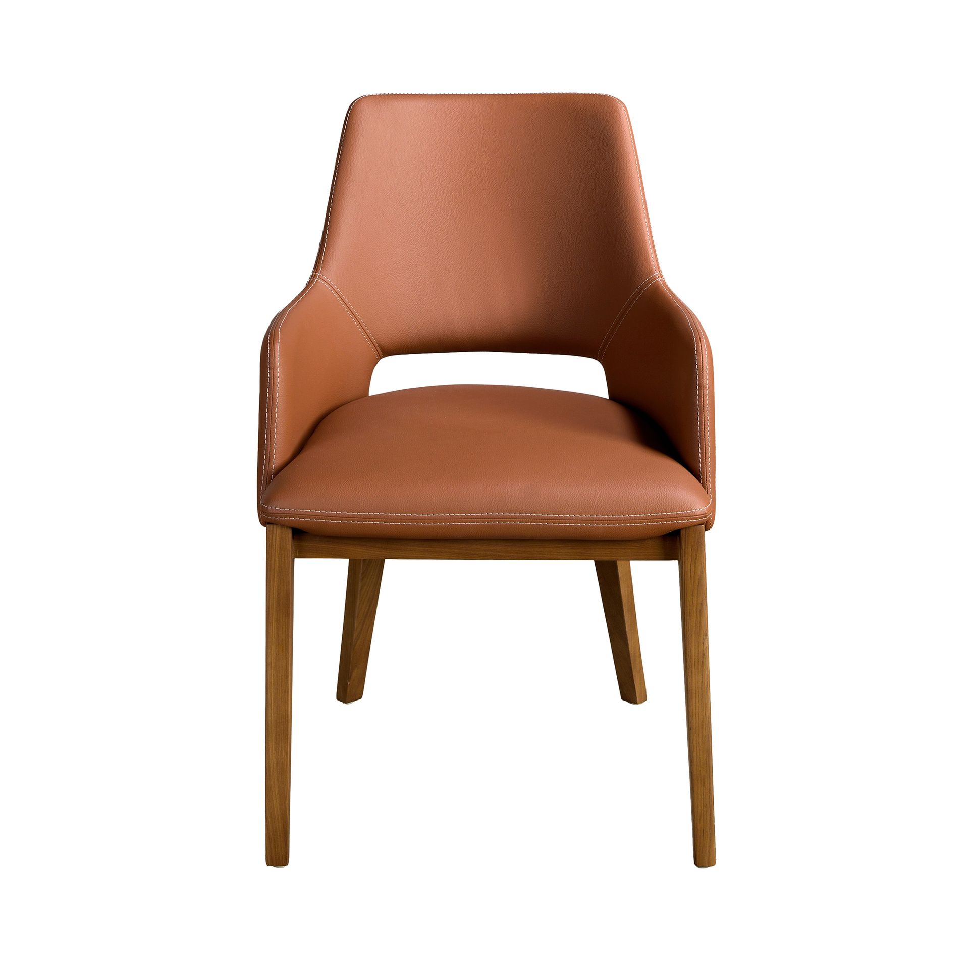 Brown leatherette chair