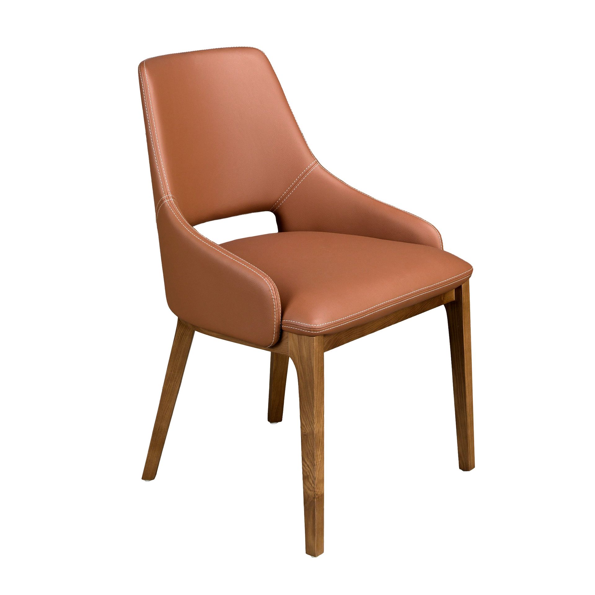 Brown leatherette chair