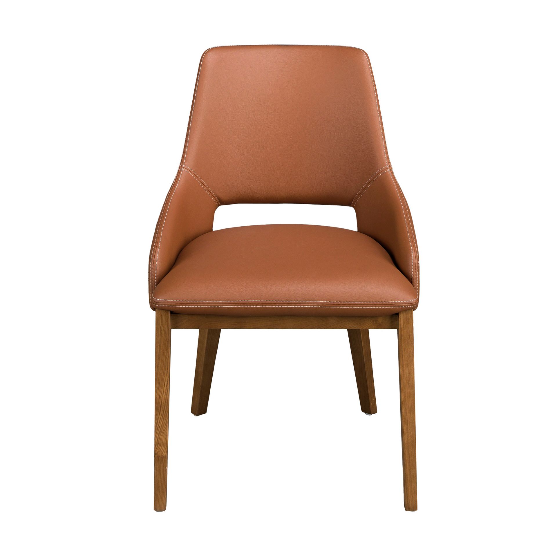 Brown leatherette chair