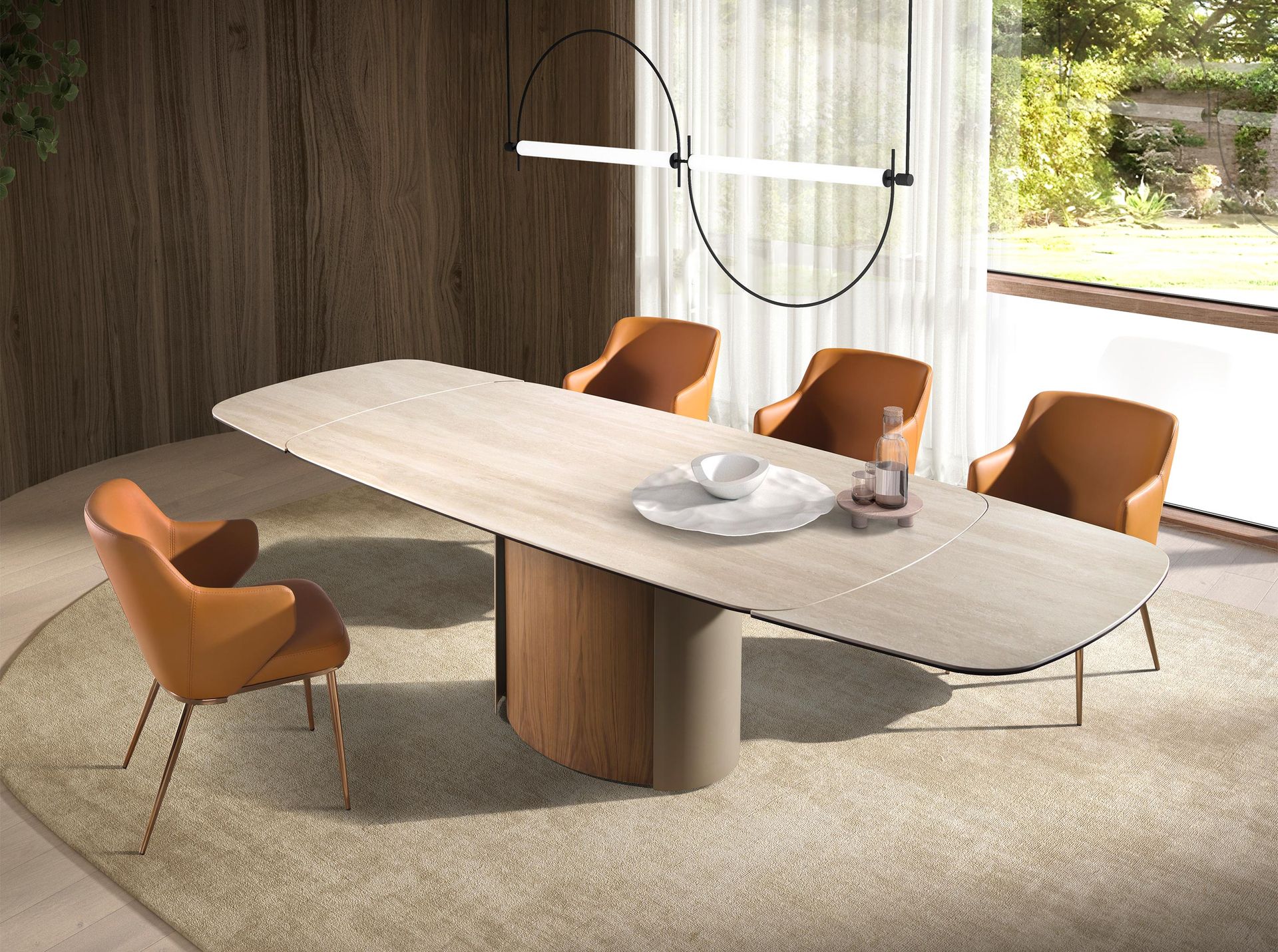 Brown leatherette chair