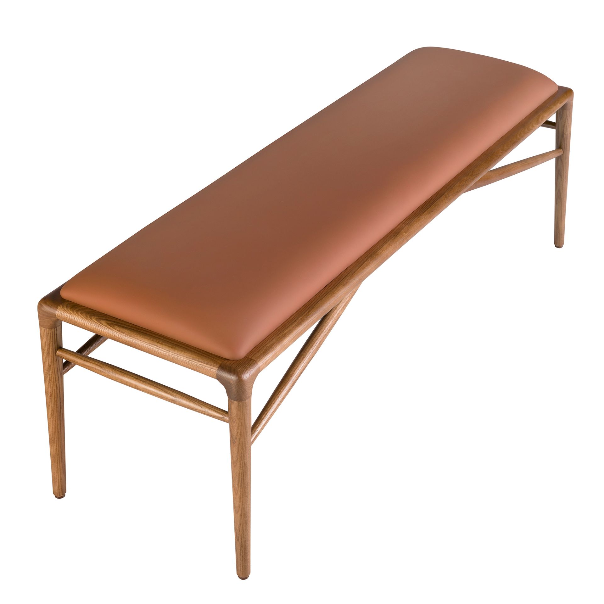 Brown leatherette stool
