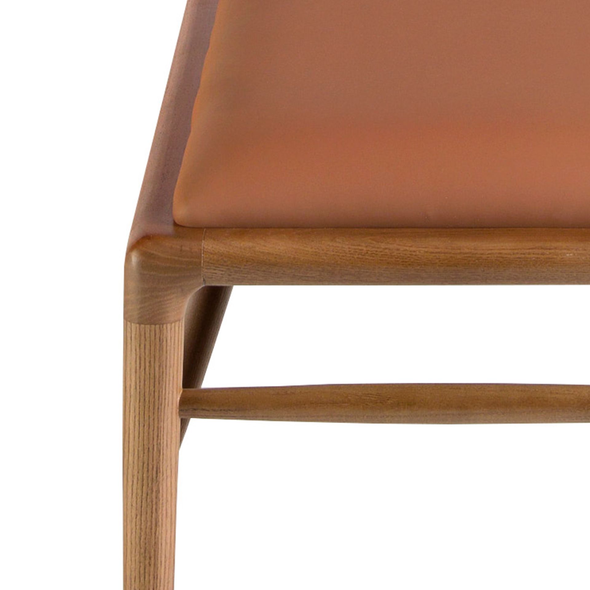 Brown leatherette stool