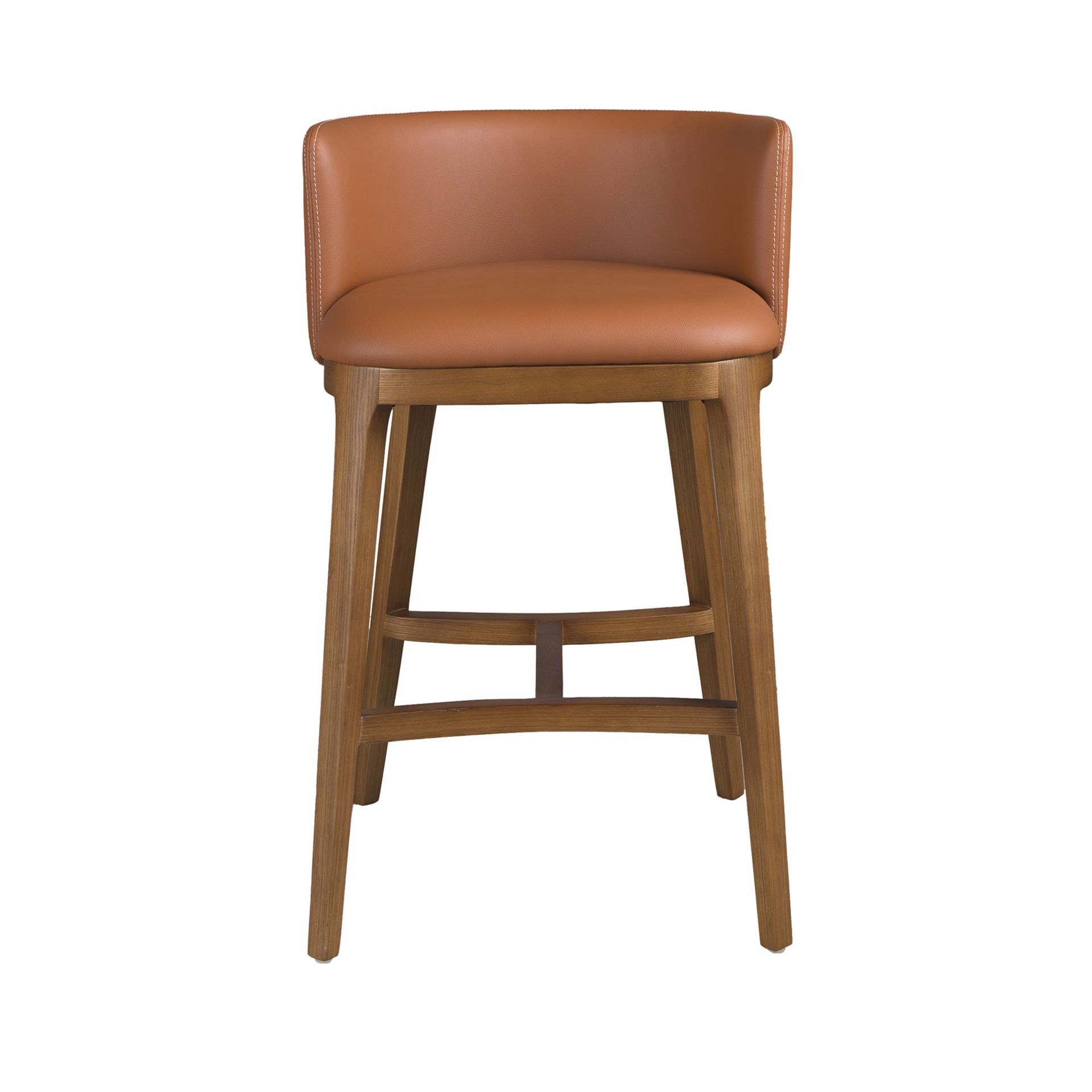 Brown leatherette stool