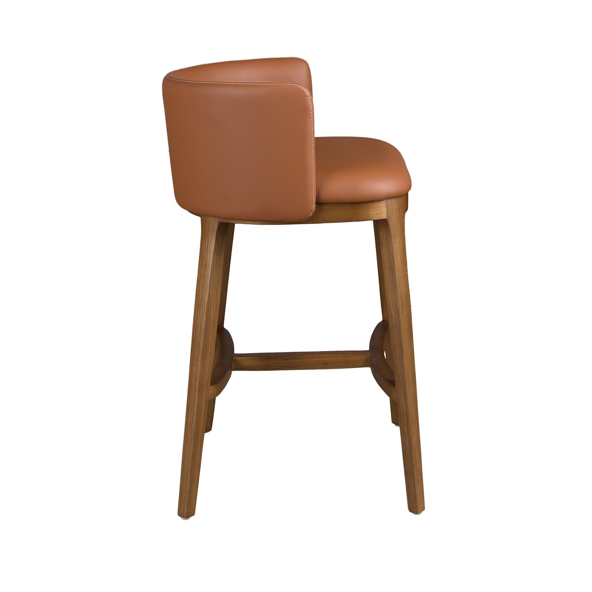 Brown leatherette stool