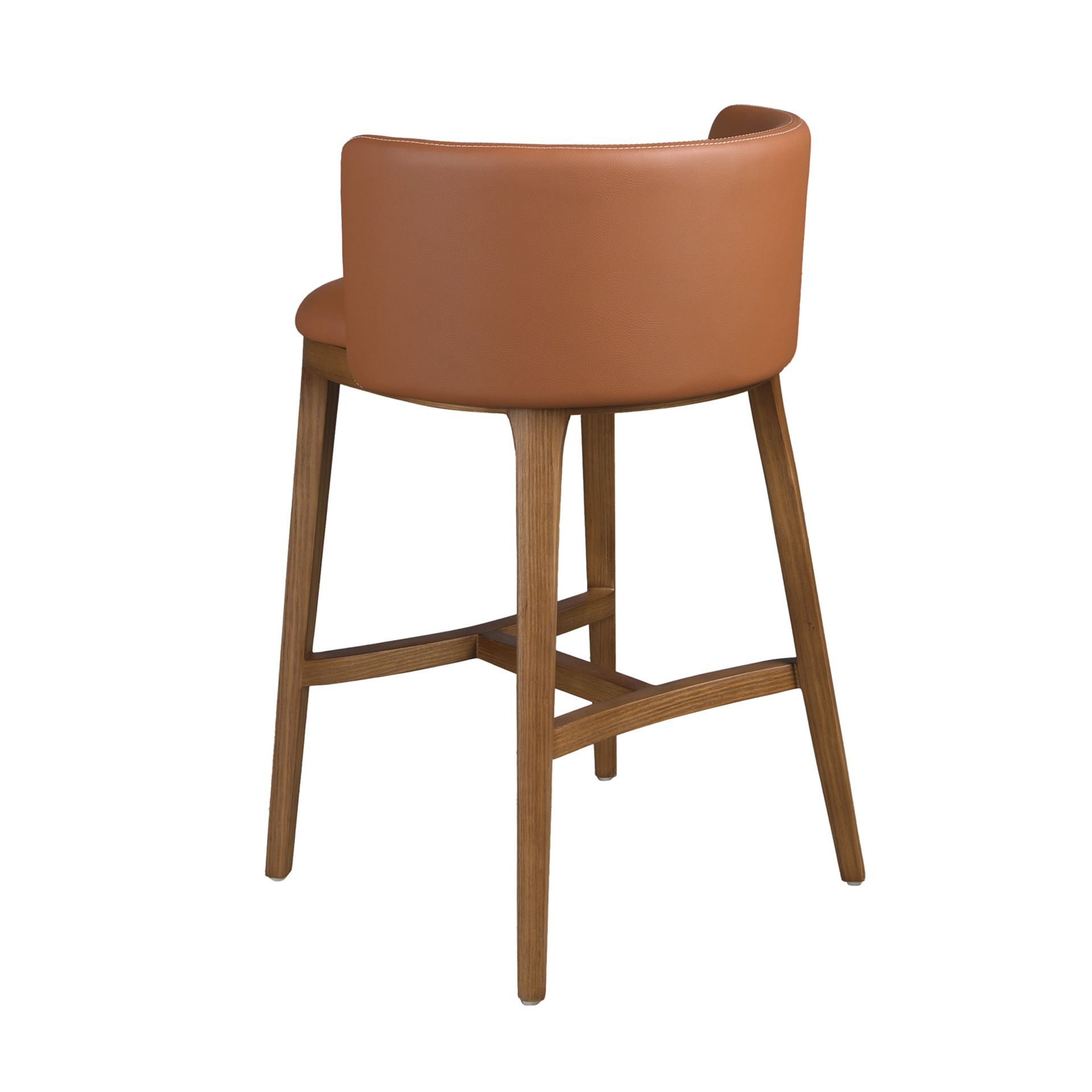 Brown leatherette stool