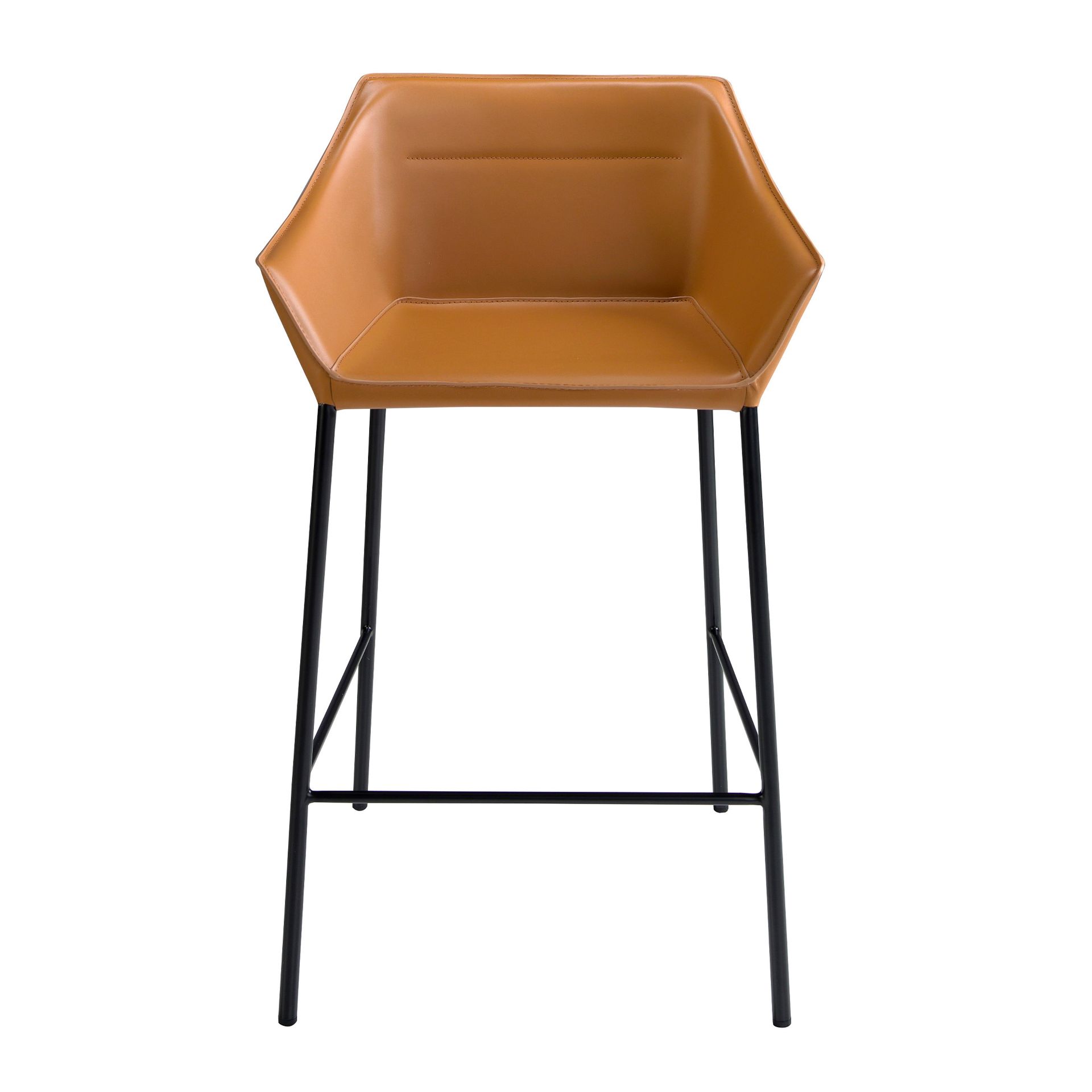 Brown leatherette stool