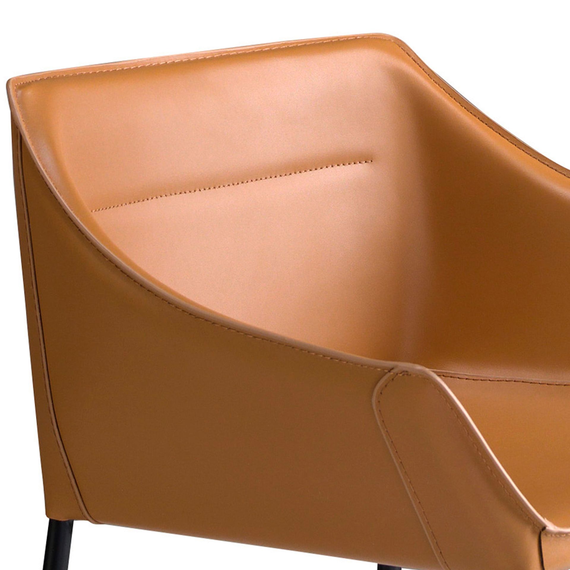 Brown leatherette stool