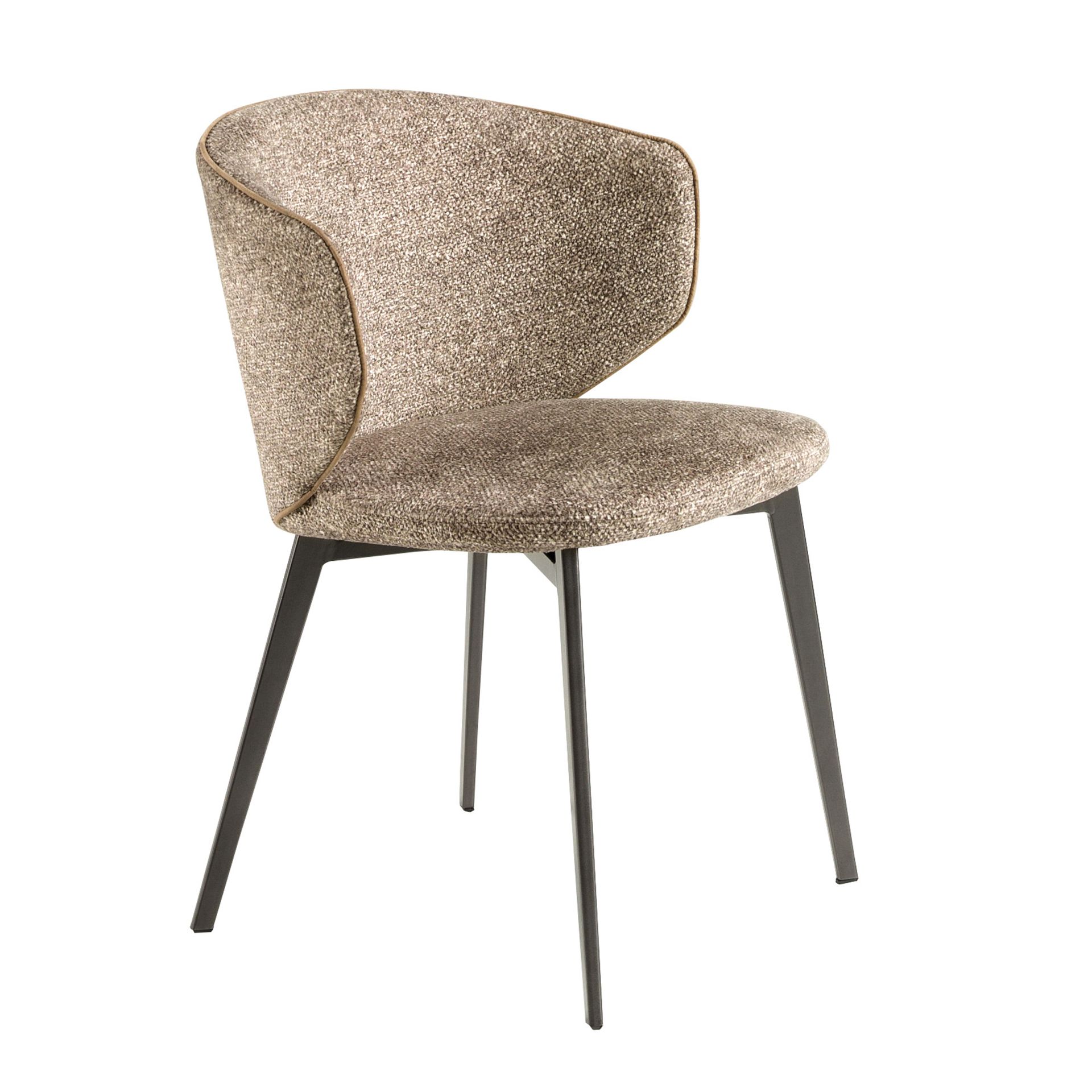Brown marbled fabric chair