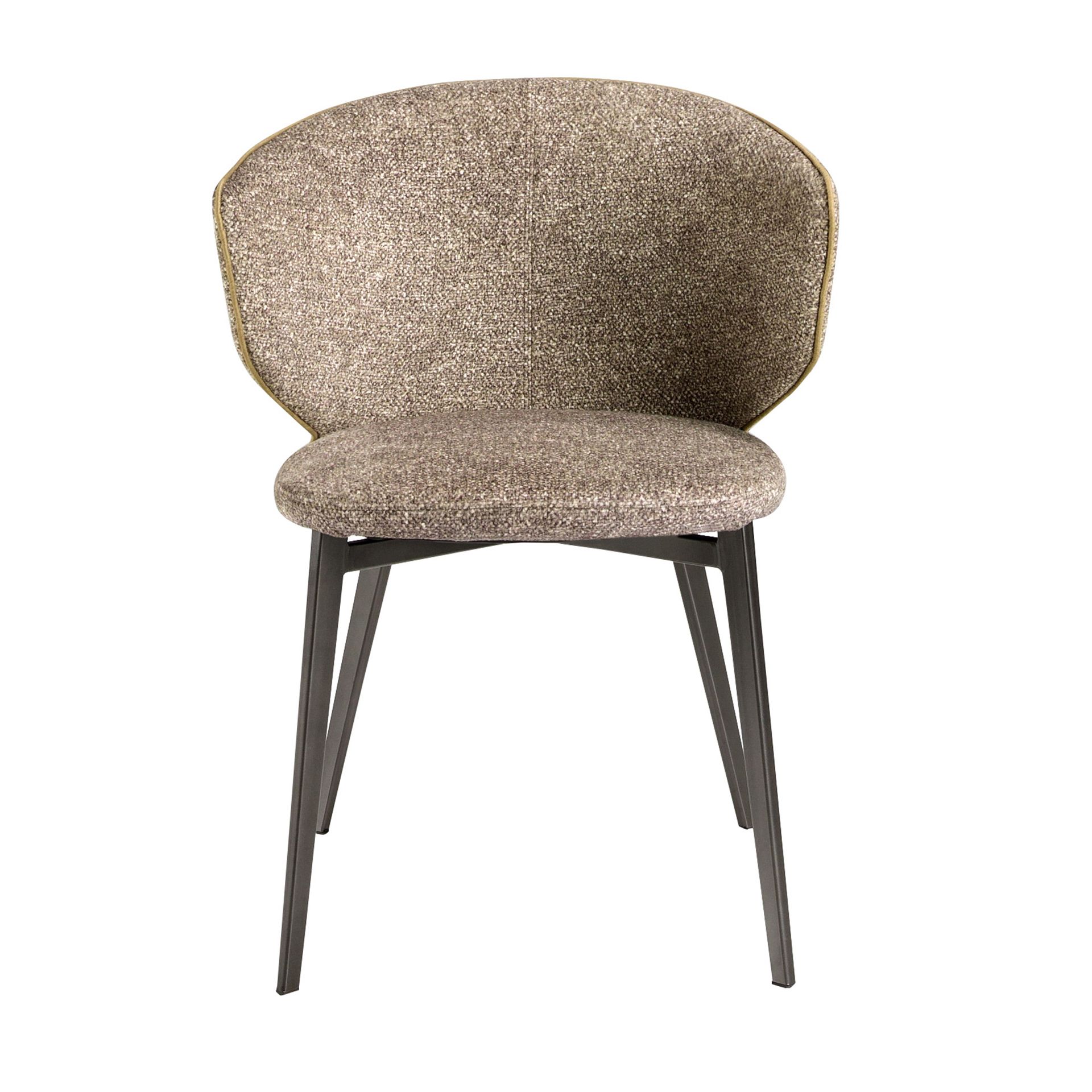 Brown marbled fabric chair