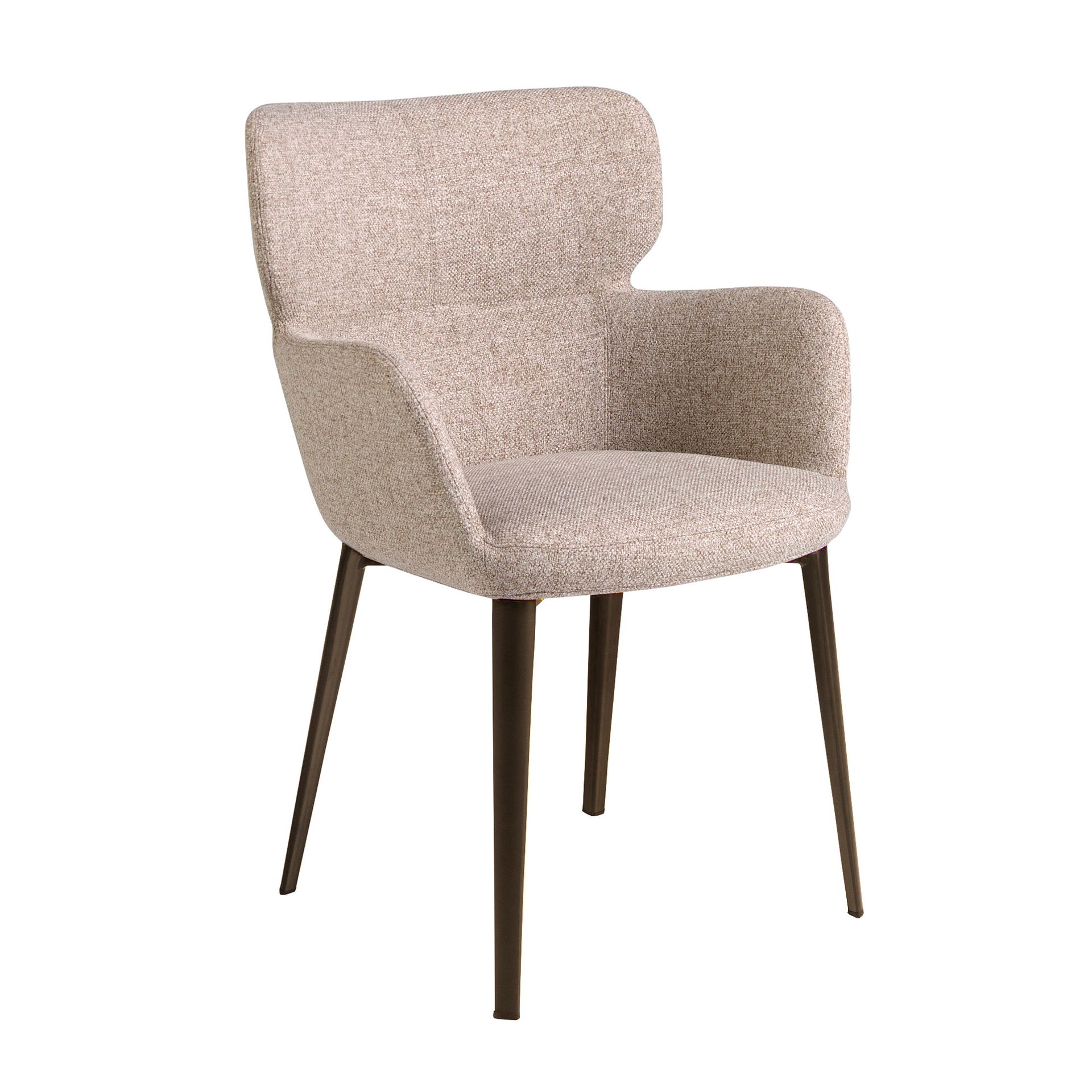 Brown marbled fabric chair