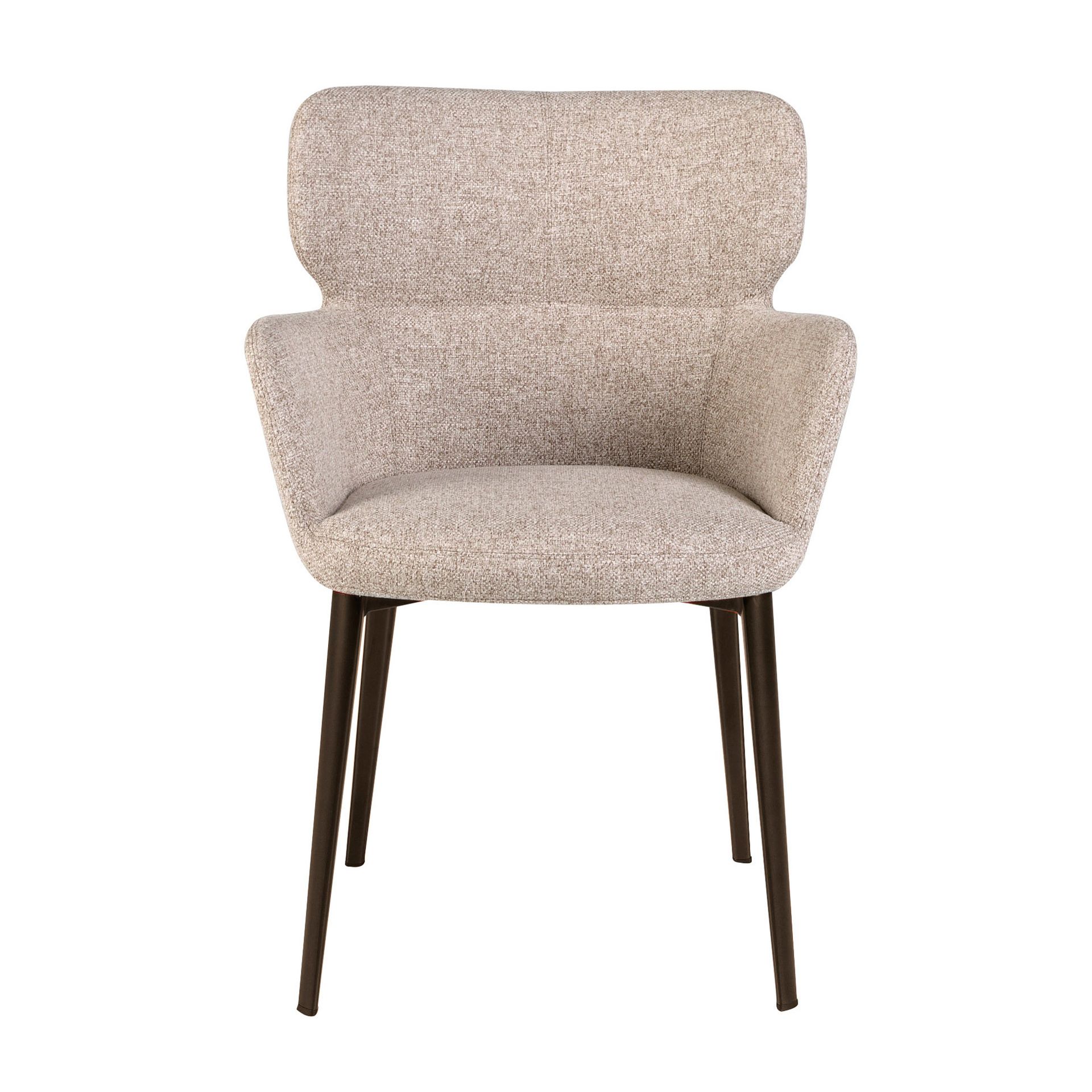 Brown marbled fabric chair
