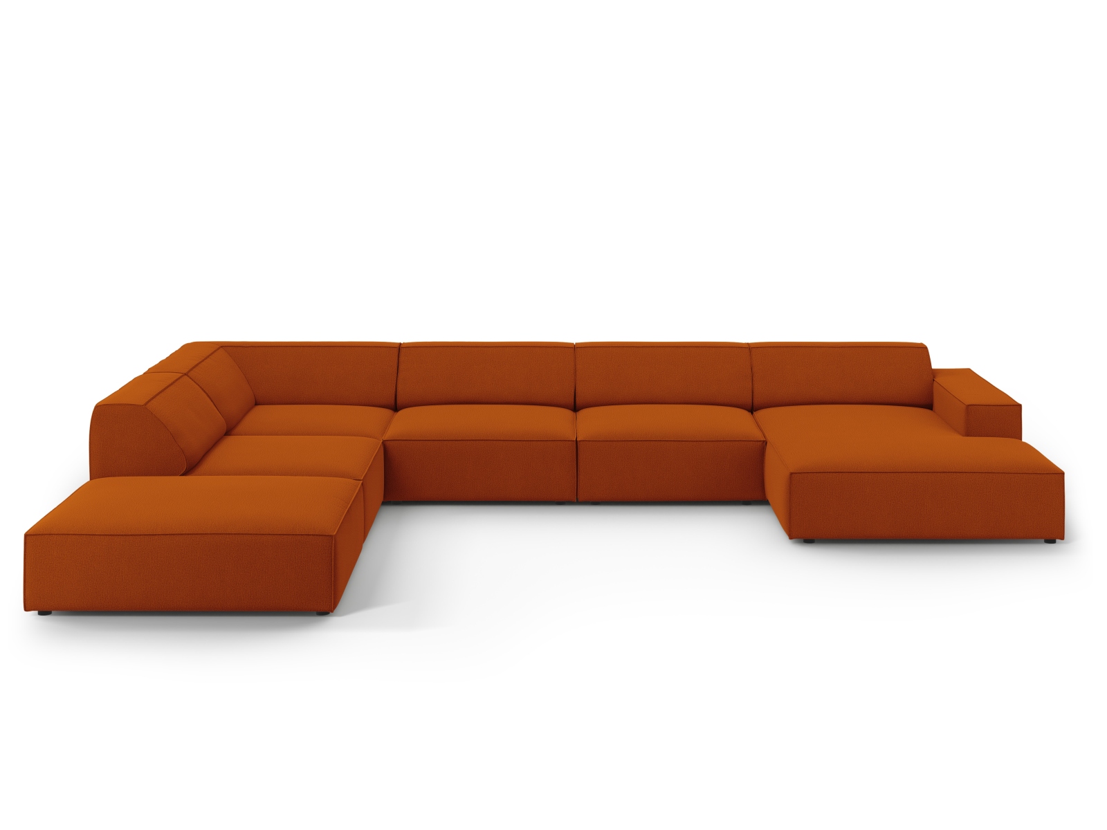 Modular Panoramic Left Corner Sofa, "Jodie", 7 Seats, 361x258x77