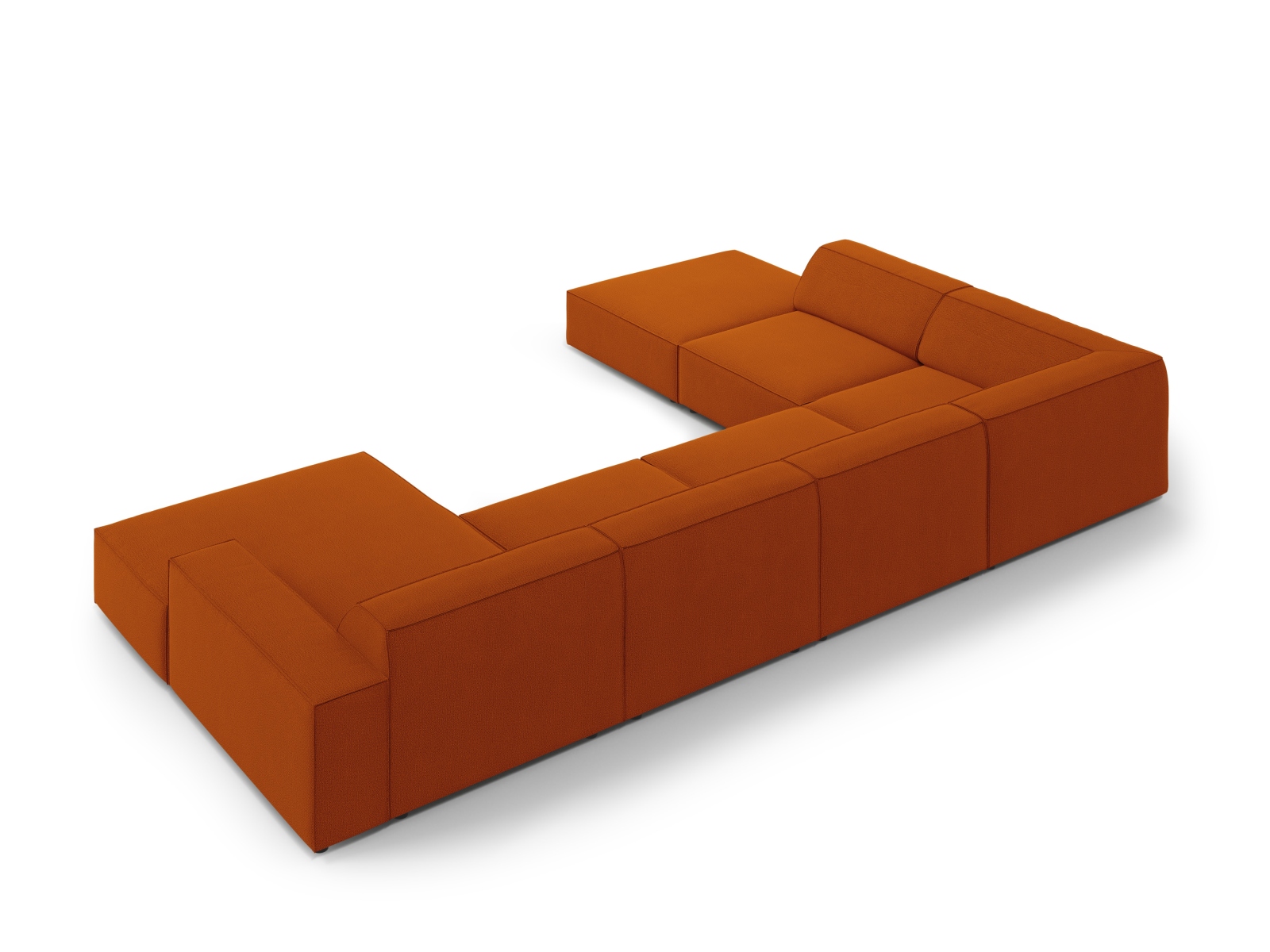 Modular Panoramic Left Corner Sofa, "Jodie", 7 Seats, 361x258x77
