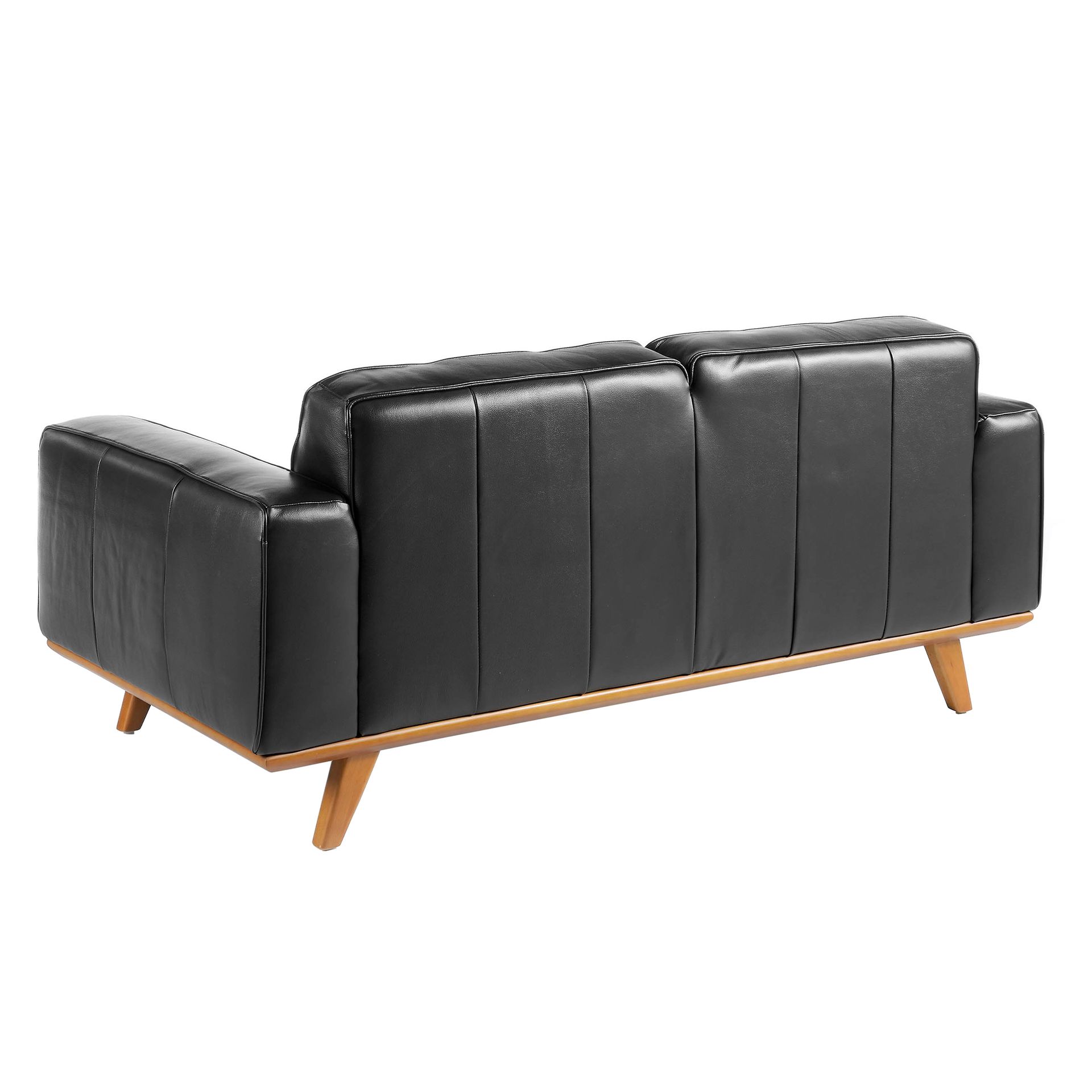 Chester 2 seater sofa in black leather