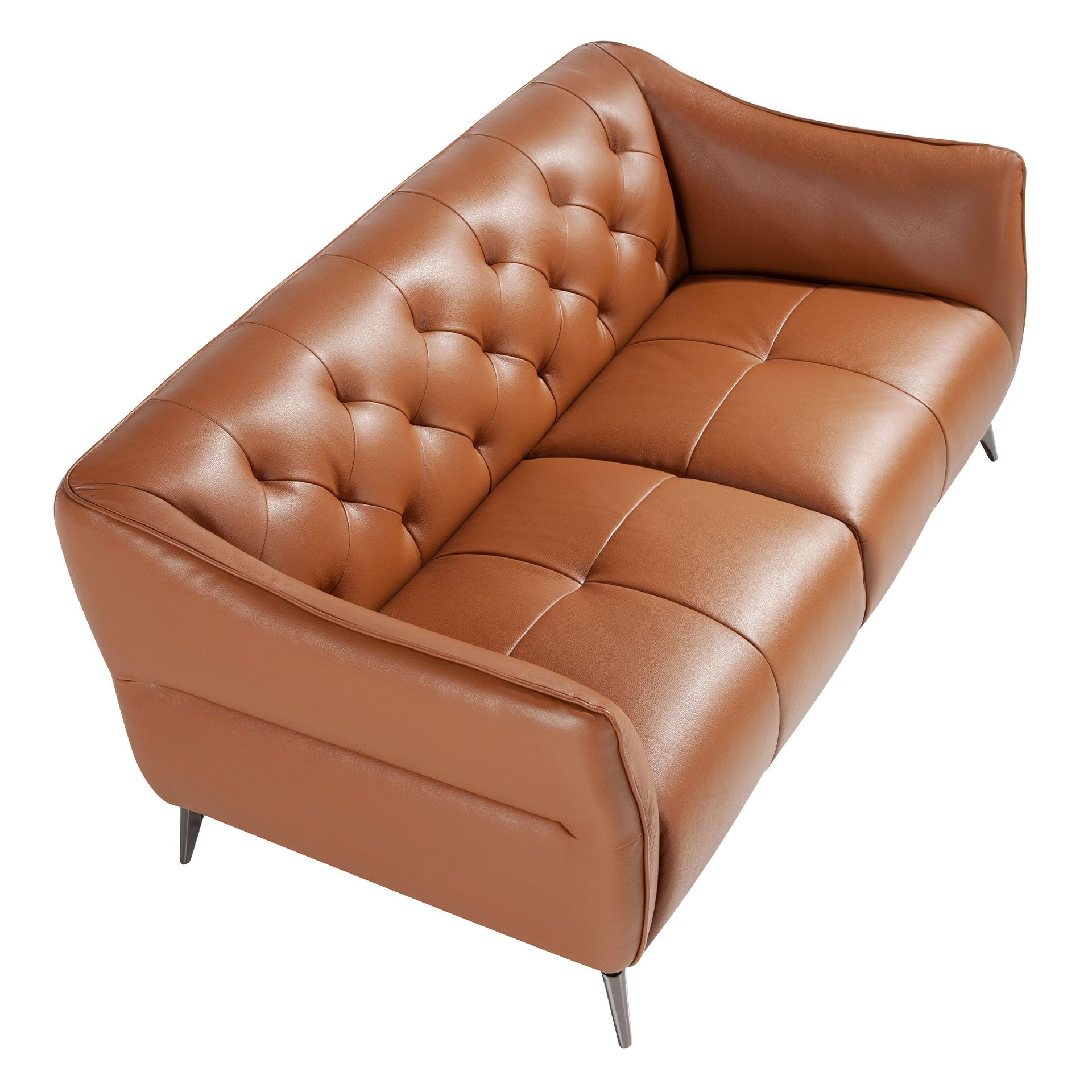 Chester 2 seater sofa in brown leather