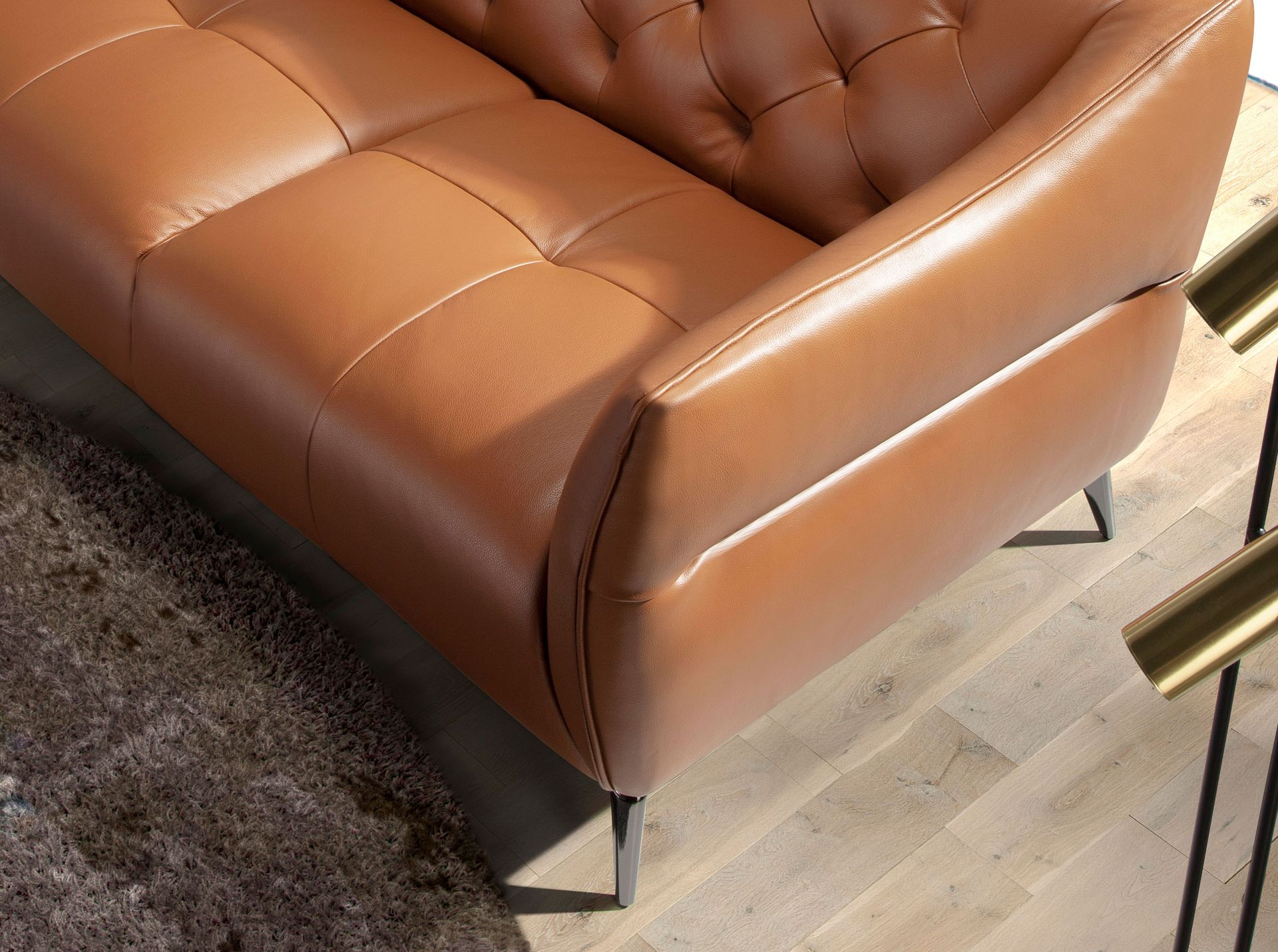 Chester 2 seater sofa in brown leather