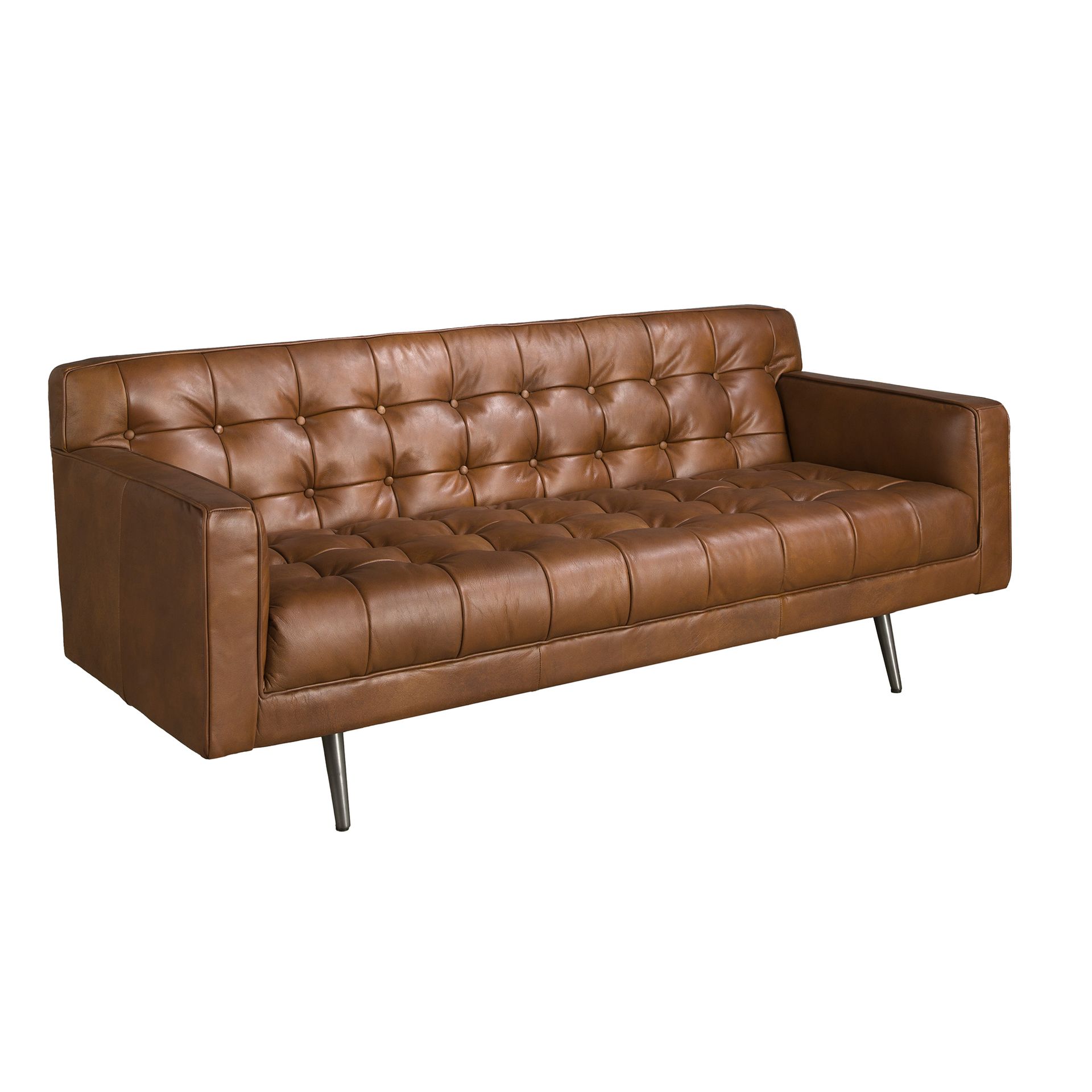 Chester 2 seater sofa in dark brown leather