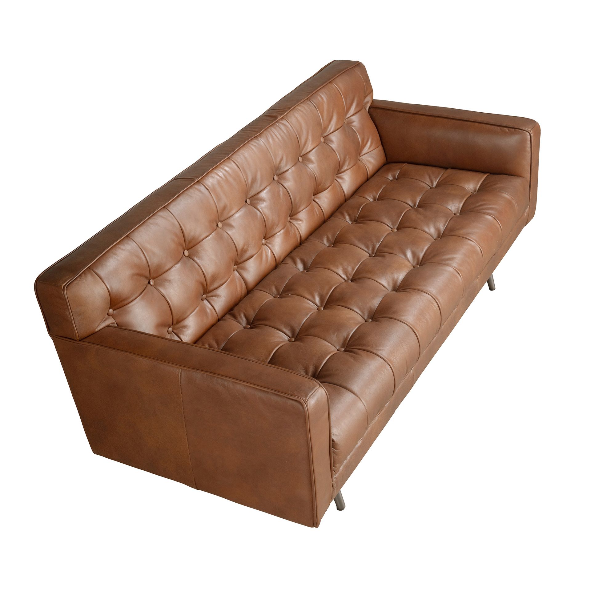 Chester 2 seater sofa in dark brown leather
