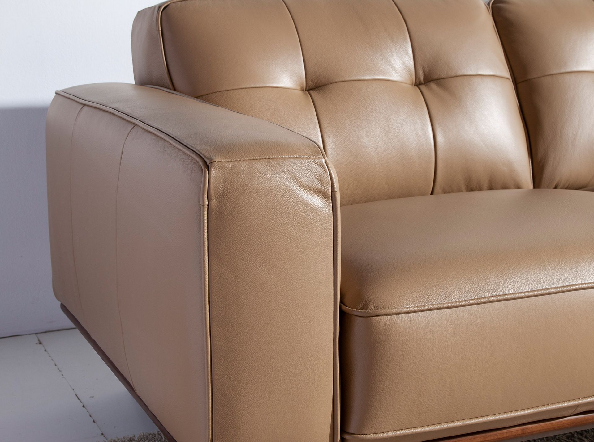 Chester 2 seater sofa in sand leather